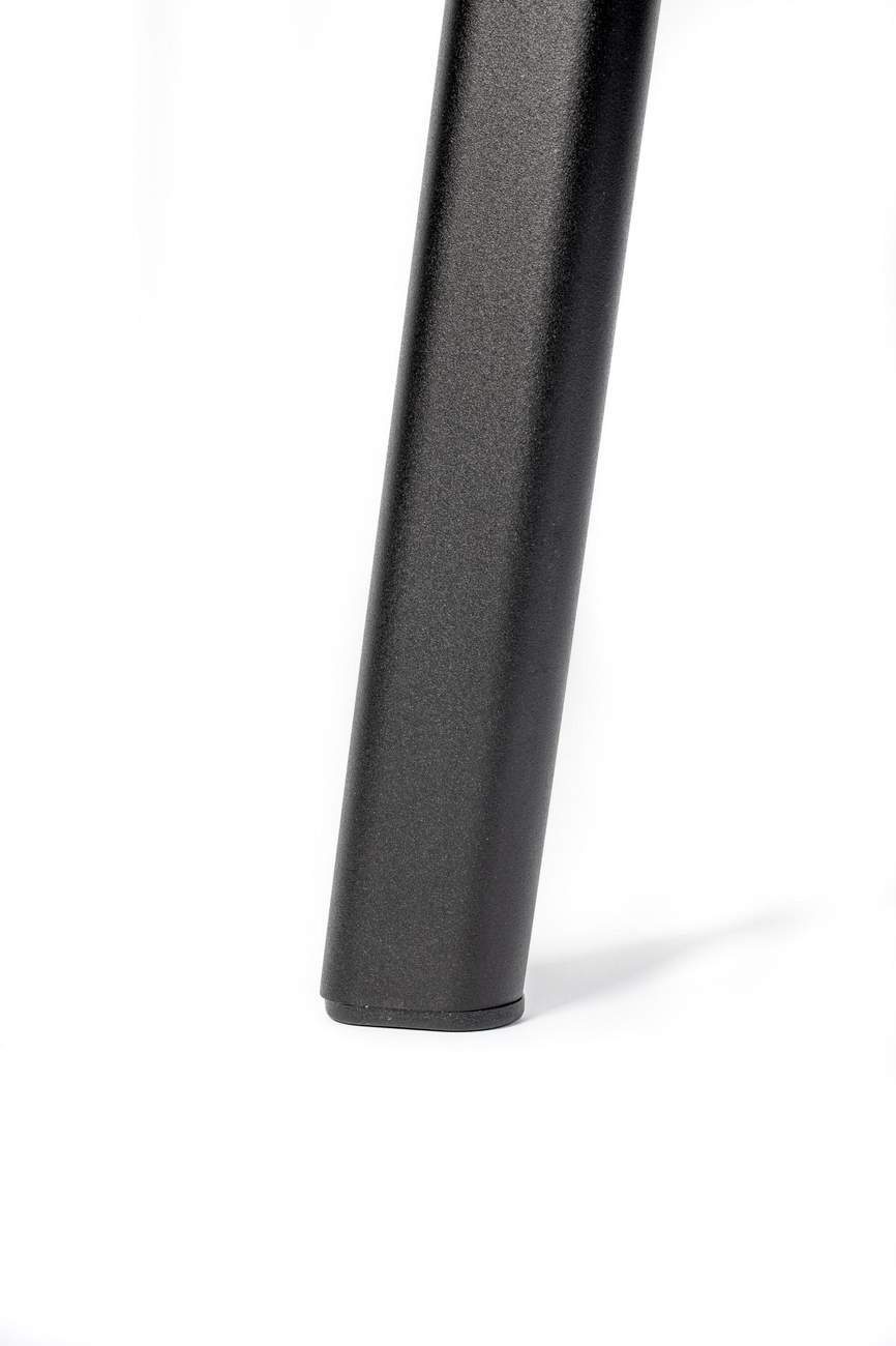 120 Beschichtung cm Ø Linoleum Esstisch RUND Nero von Objektqualität Platte banne Esstisch schwarz mit banne 4023