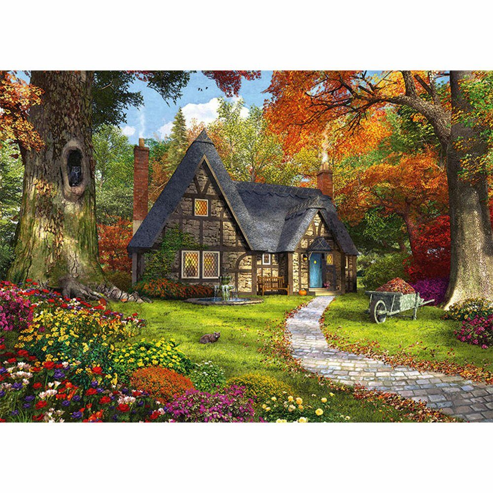 Jumbo Spiele Puzzle Falcon The Woodland Cottage 2 x 1000 Teile, 1000 Puzzleteile