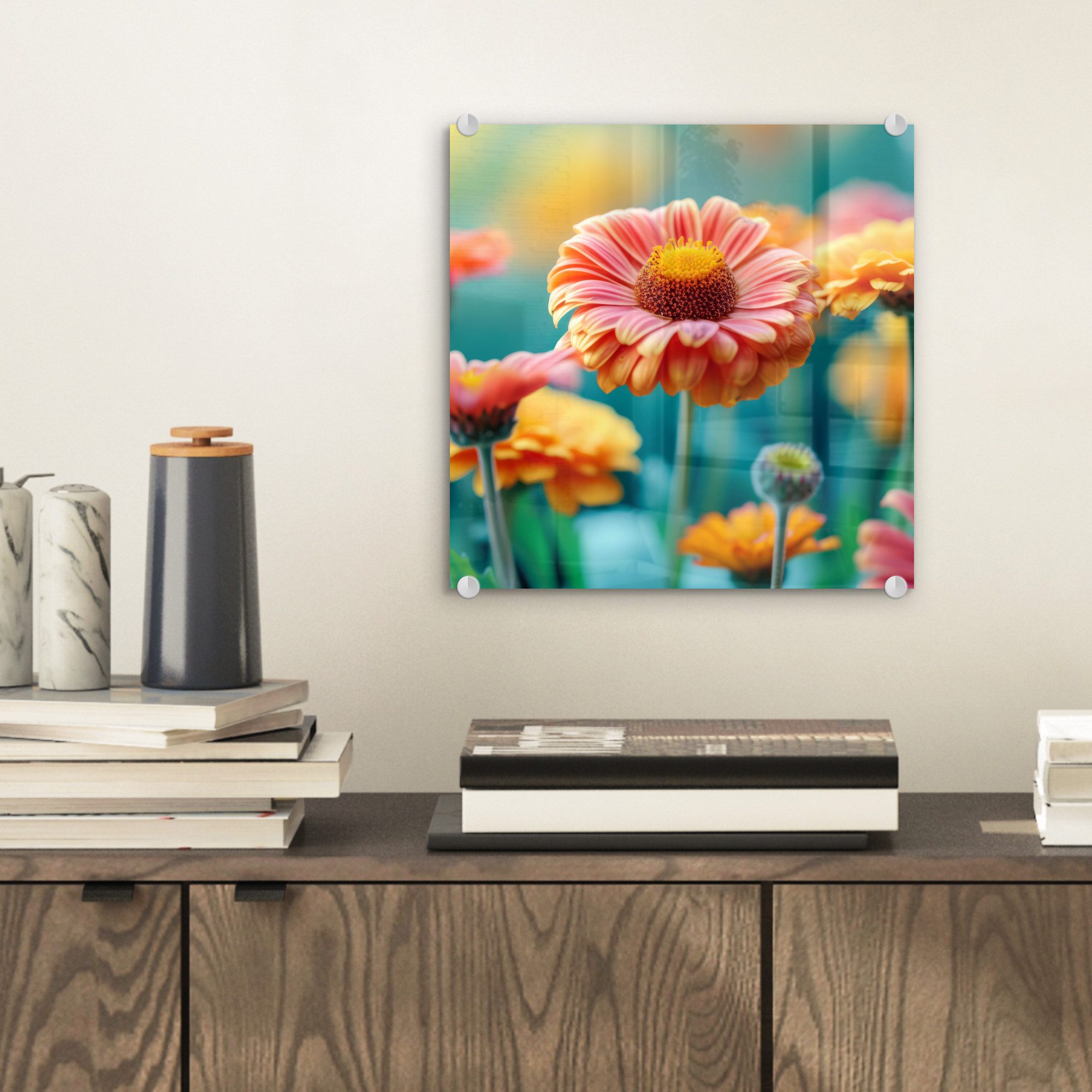 MuchoWow Acrylglasbild Blumen - Bunt - günstig online kaufen