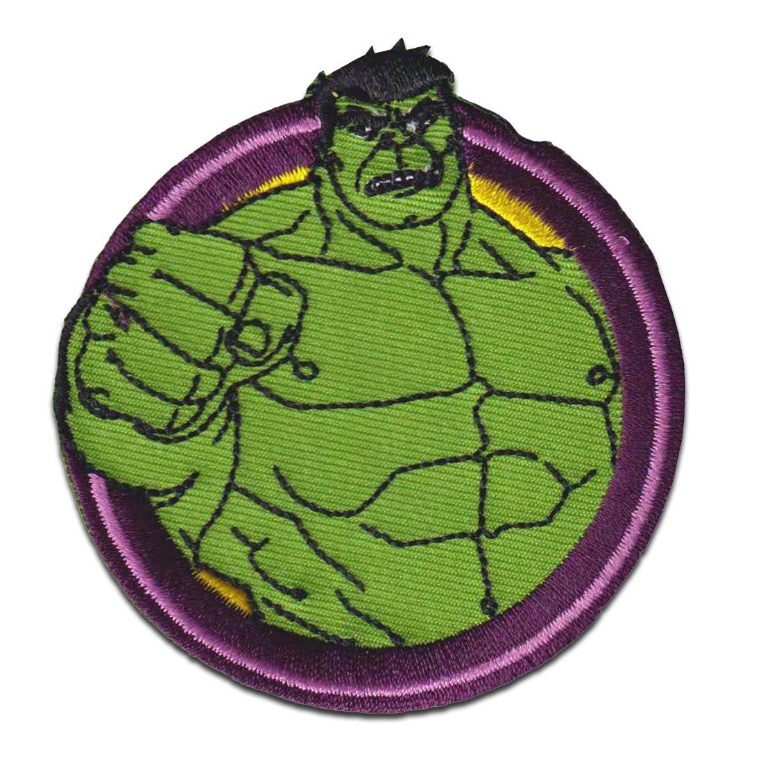 MARVEL Пластырь Bügelbild, Aufbügler, Applikationen, Patches, Flicken, zum aufbügeln, Polyester, Avengers Hulk Button - Größe: 7 x 6,7 cm