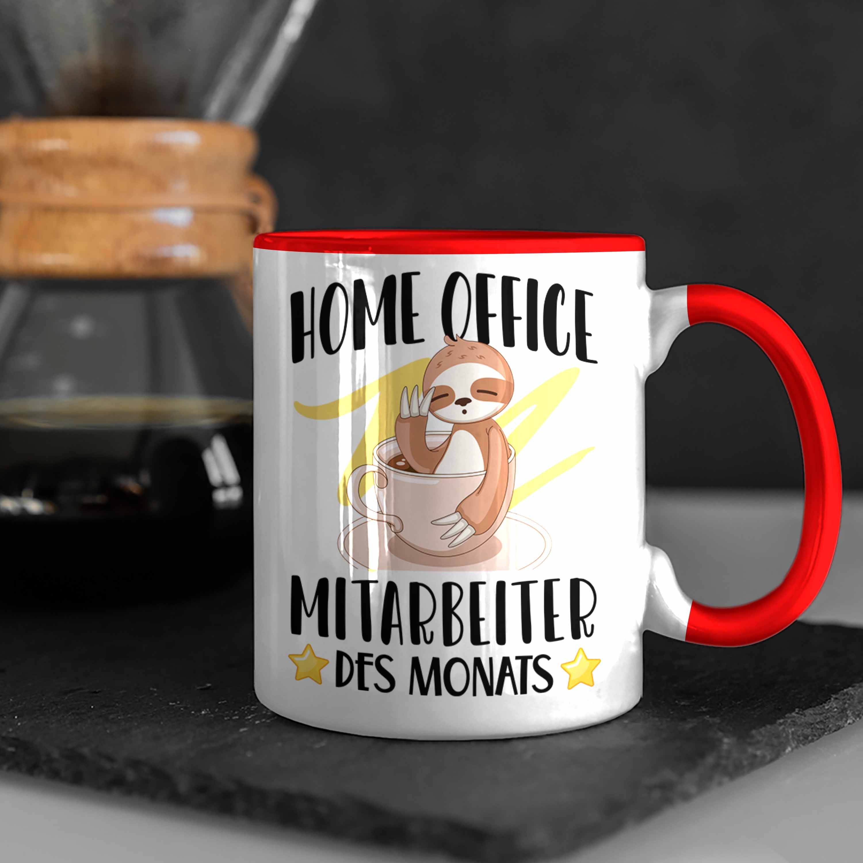 Tasse Tasse - des Monats Geschenk Frauen Mitarbeiter Homeoffice Gadget Office Zubehör Home Trendation Geschenke Männer Lustig Kaffeetasse Rot Trendation