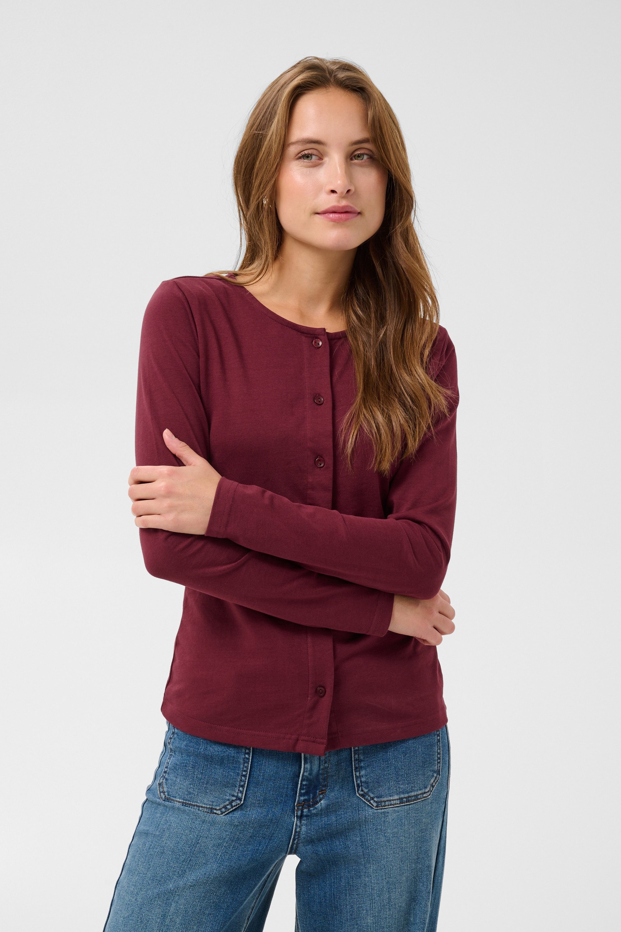 KAFFE Langarmbluse Bluse langarm KAsessi