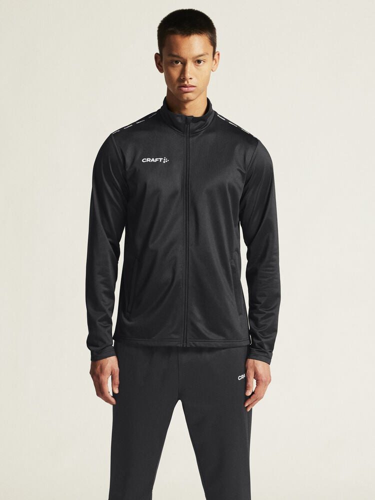 Craft Trainingsjacke Squad Go Full Zip (Seitentaschen mit Reißverschluss) schwarz Herren