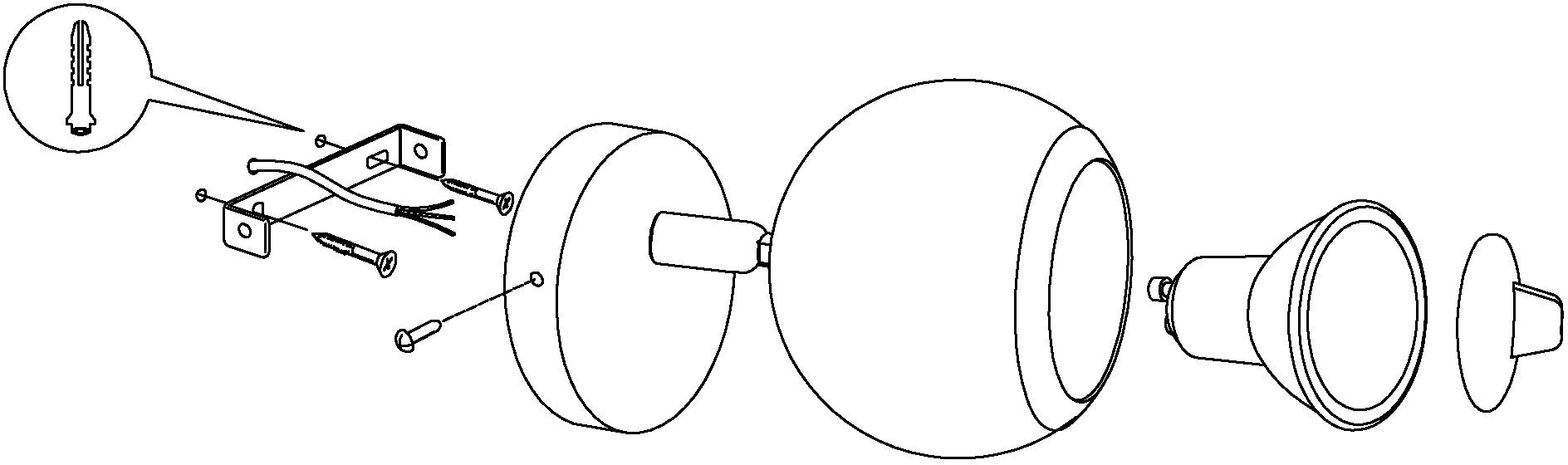 EGLO Deckenspot BIMEDA Wandstrahler, GU10, Stahl, Wonzimmerlampe, Bürolampe, Lampe, LED wechselbar, Warmweiß, Spot, Flurlampe, Schlafzimmer, Ø 7,0 cm, weiss, chrom, 1X2,8W inkl.