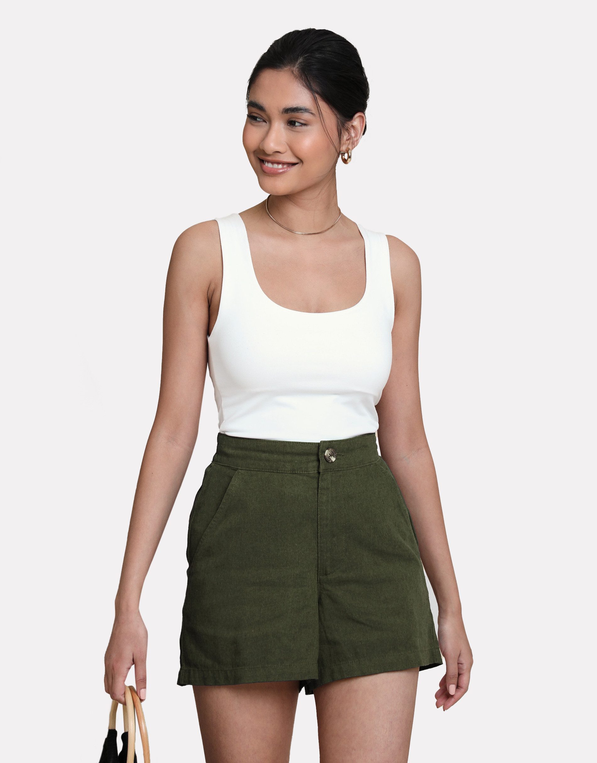 Threadbare Shorts THB Cactus Class Linen Short im schlichten Design