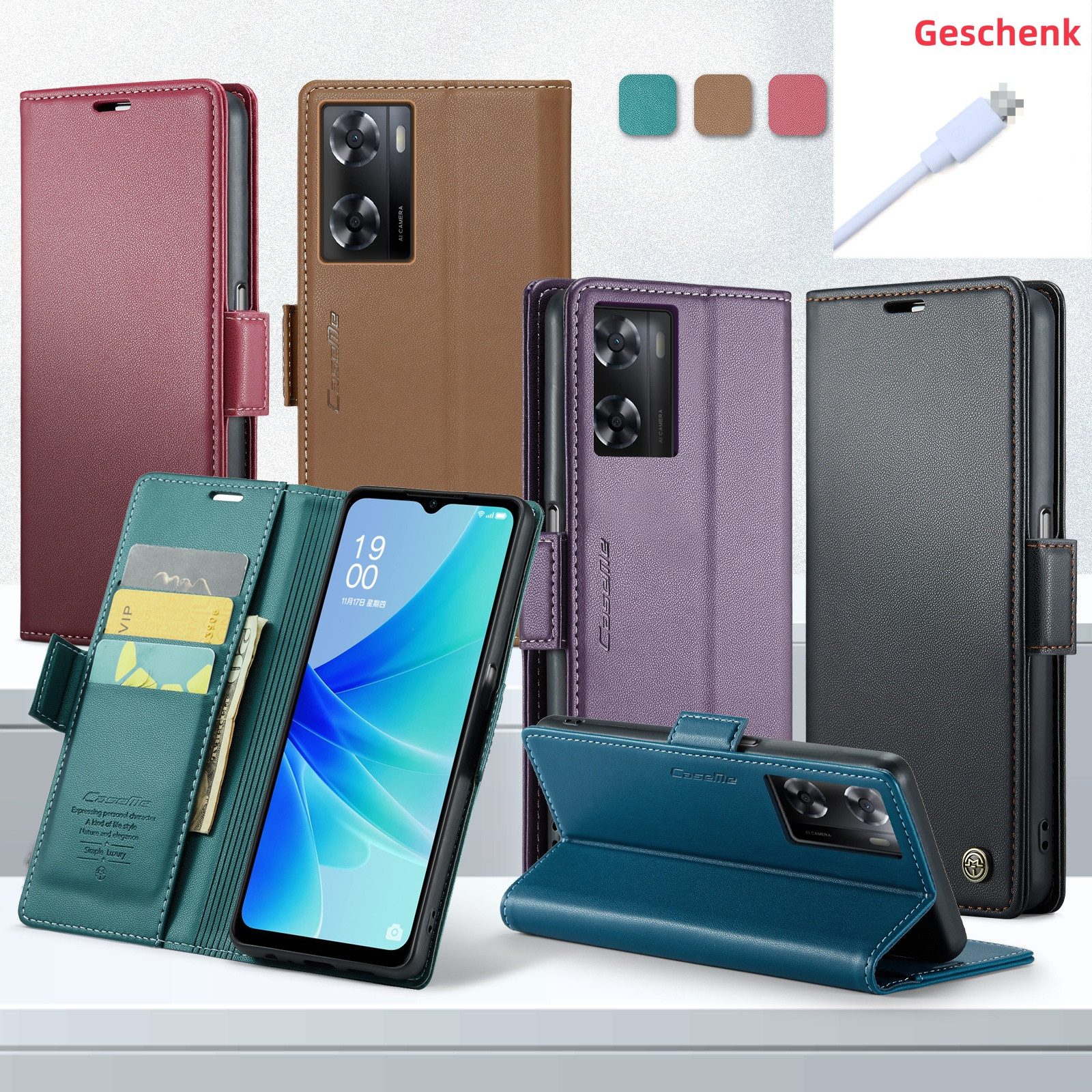trends for living Handyhülle Magsafe Leder Hülle ür Oppo A77S A57E A57S A76 A36 A96 A78 A1 Pro