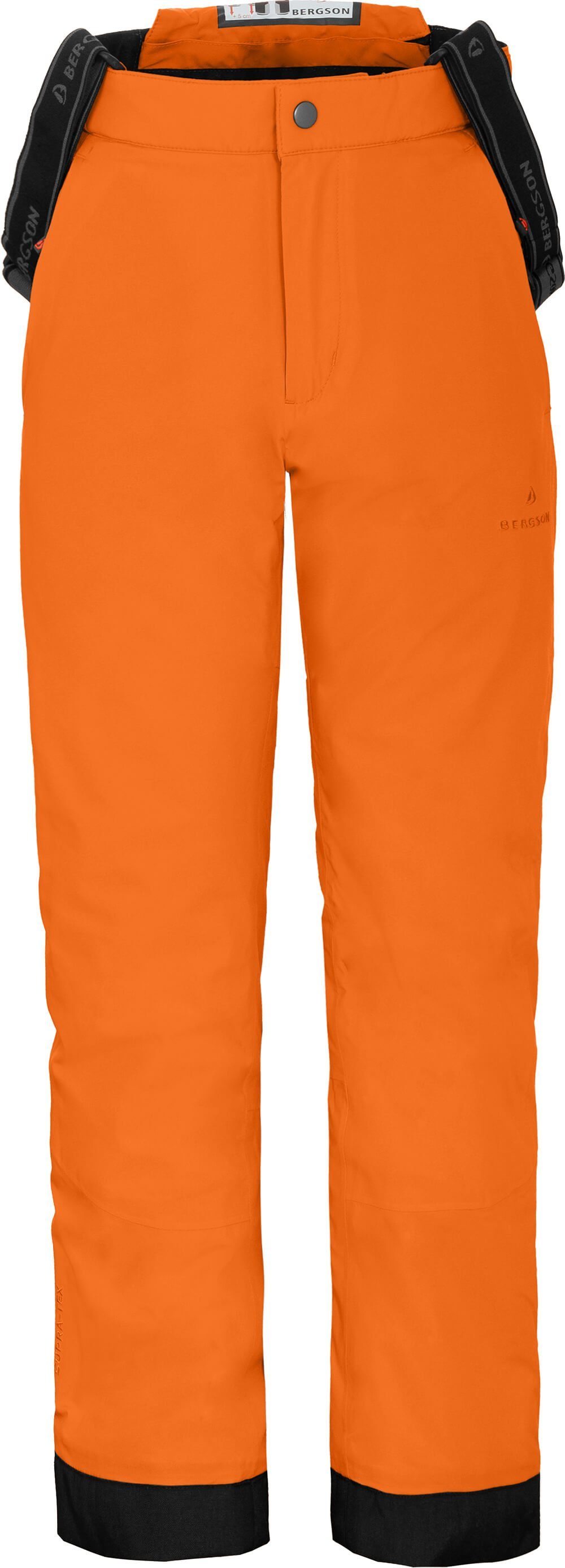Bergson Skihose PELLY Kinder Skihose, 20000 mm wattiert, orange Normalgrößen, Wassersäule