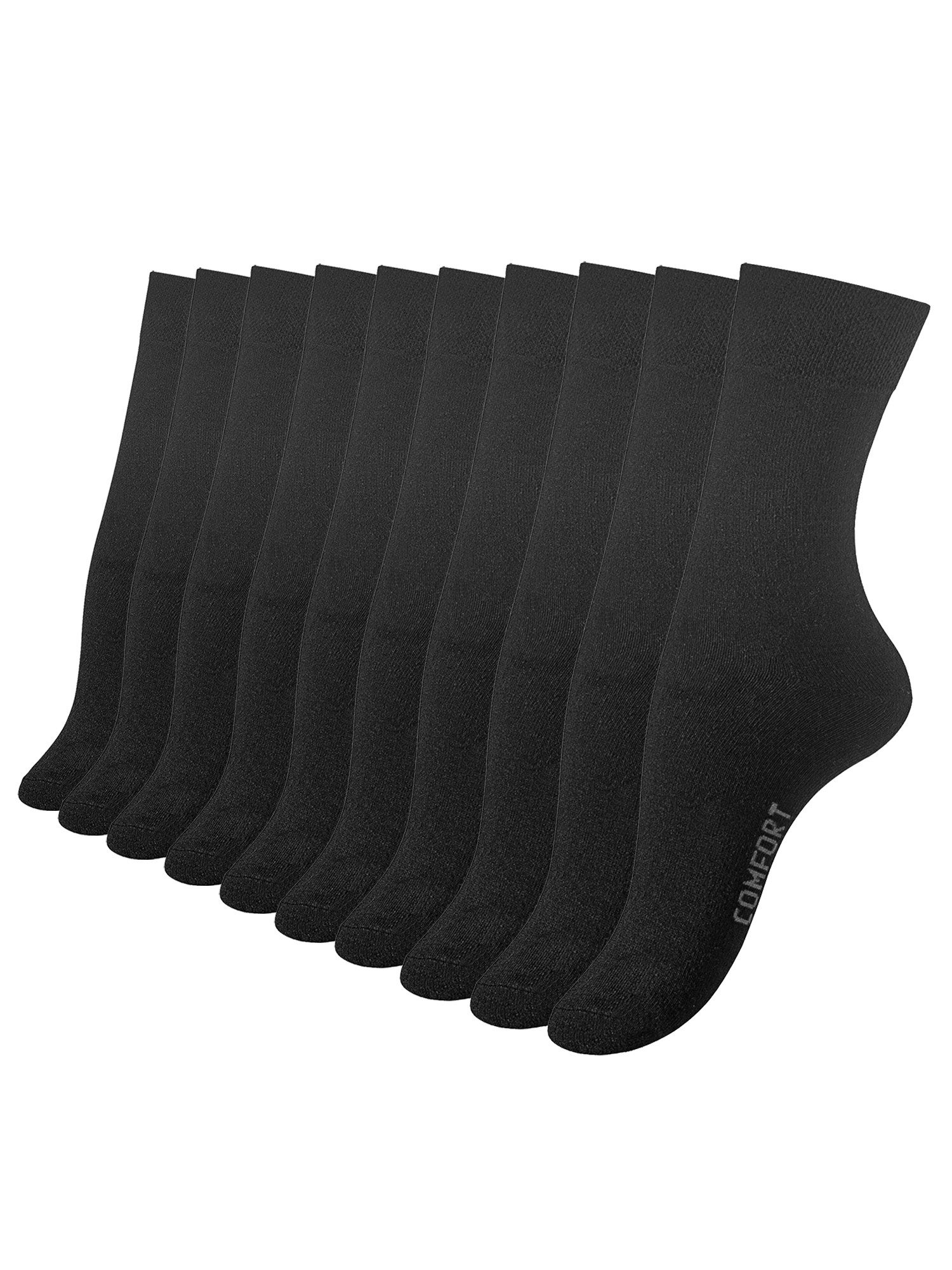 Cotton Prime® Socken Basicsocken ohne Gummibund, Komfortsocken (10-Paar) weiche Baumwollqualität