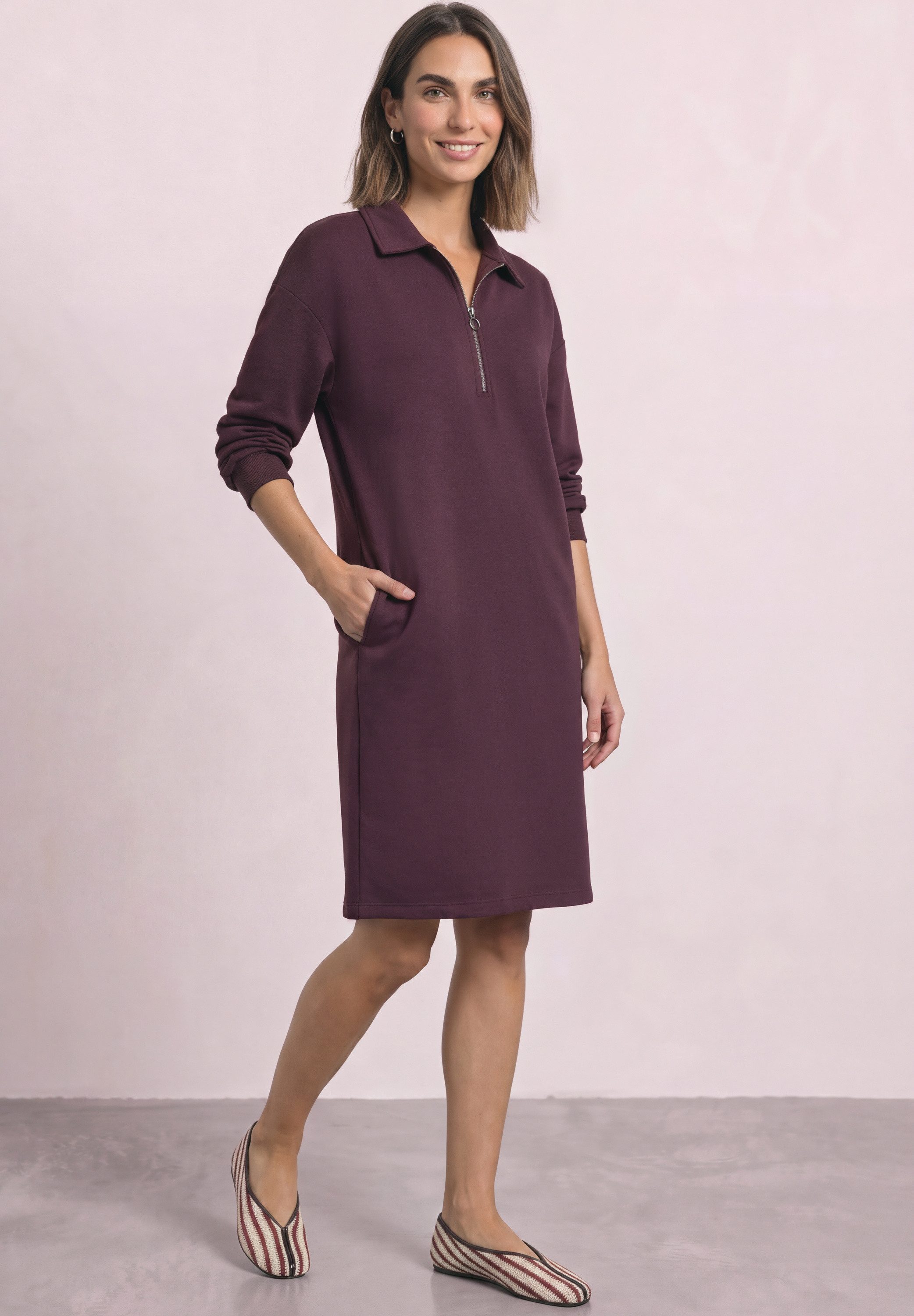 STREET ONE Sweatkleid mit Eingrifftaschen