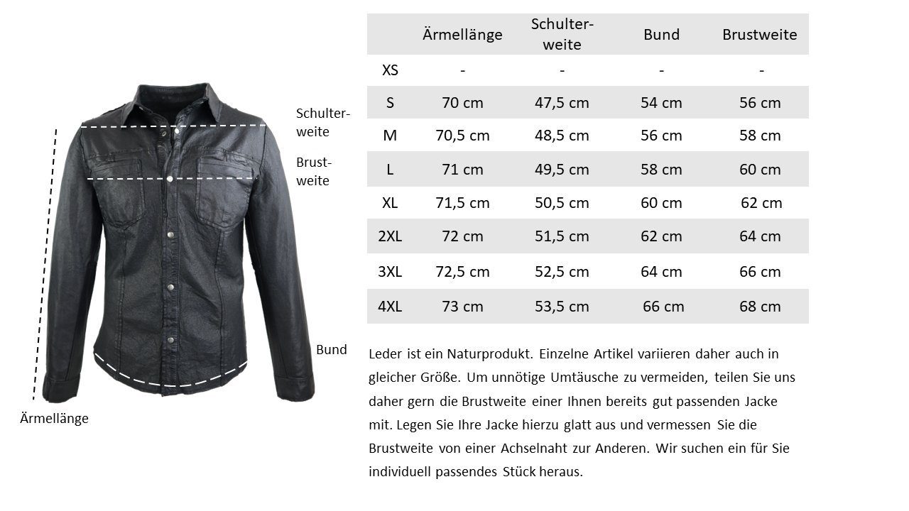 Hochwertiges tragbar Leder, 2-in-1-Langarmshirt Wendbar Reverse Lamm Beidseitig Shirt - Schwarz RICANO