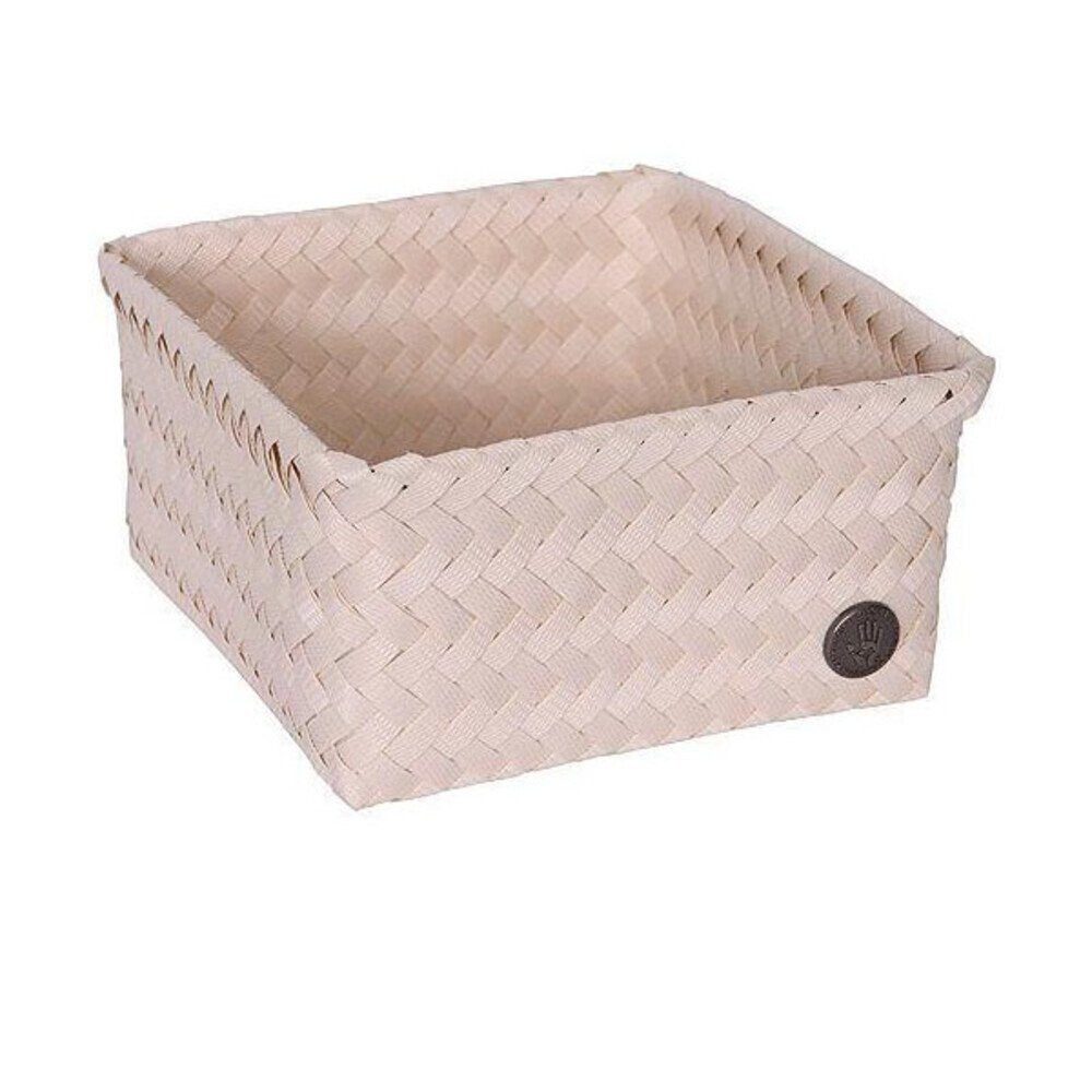 Handed By Flechtkorb Fit Square Korb offen 18x18x10 cm champagne, Fit Square Korb offen, 18,00cm, Kunststoffgeflecht, champagner