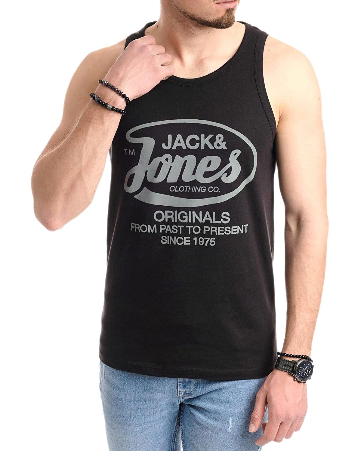 Jack & Jones Tanktop Bequemes Slimfit Shirt mit Printdruck (3er-Pack) mit P günstig online kaufen