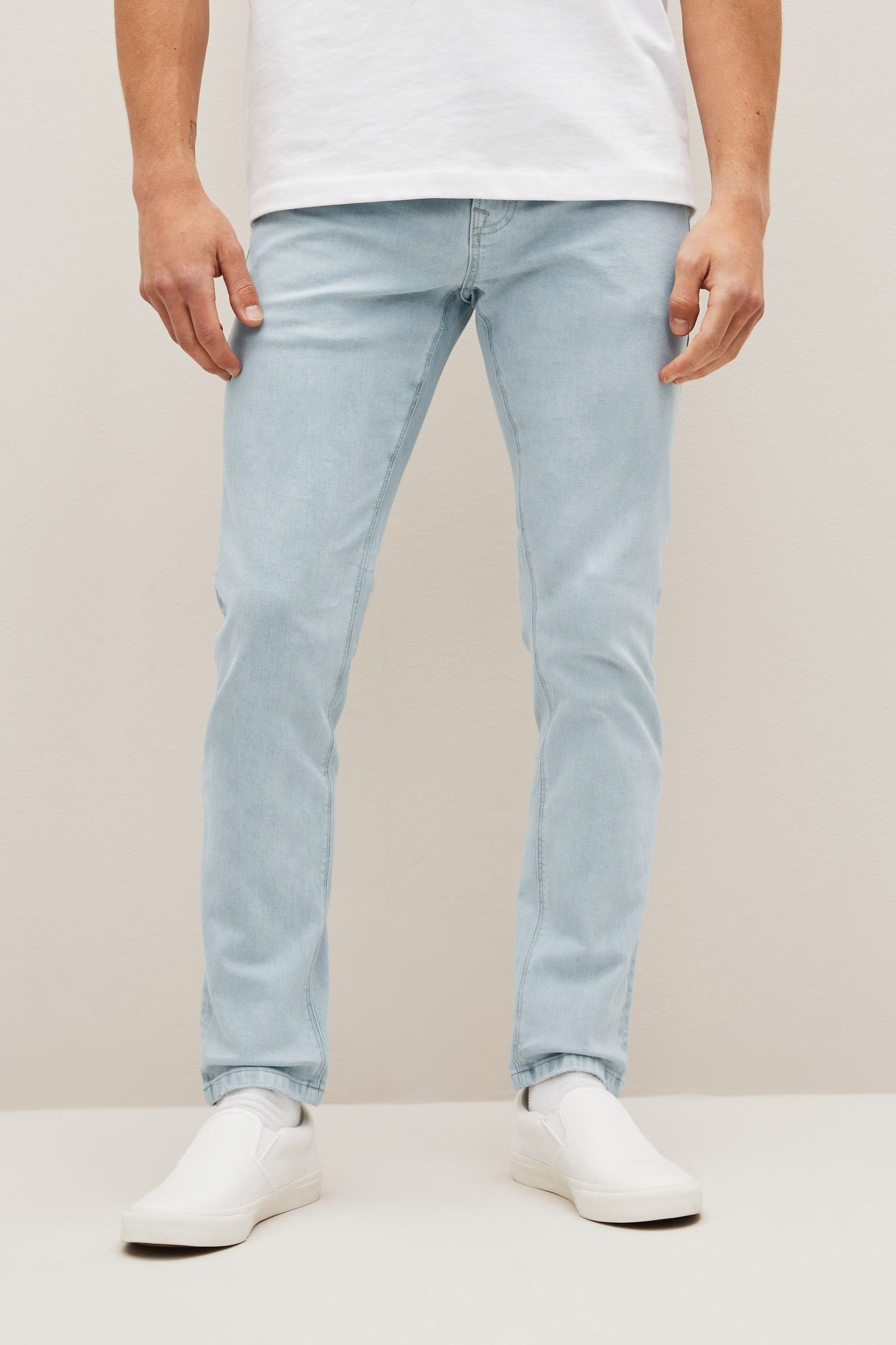Next Skinny-fit-Jeans Skinny Fit Essential Jeans mit Stretch (1-tlg) Light Grey