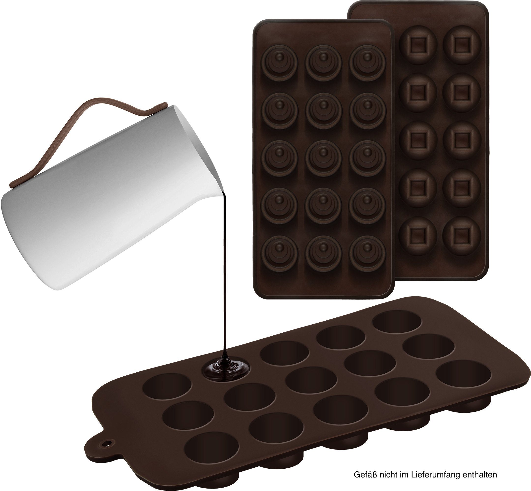 SHIBBY Pralinenform Silikon-Pralinenformen – Silikonform (BPA-frei) für Schokolade