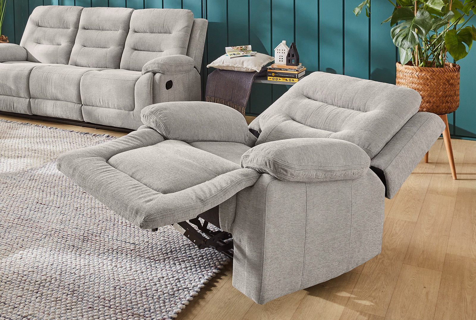 Jockenhöfer Gruppe Sessel Sylt, B: 101 cm, Sitzhöhe: 49 cm, mit Relaxfunktion und Liegefunktion, Federkern-Polsterung