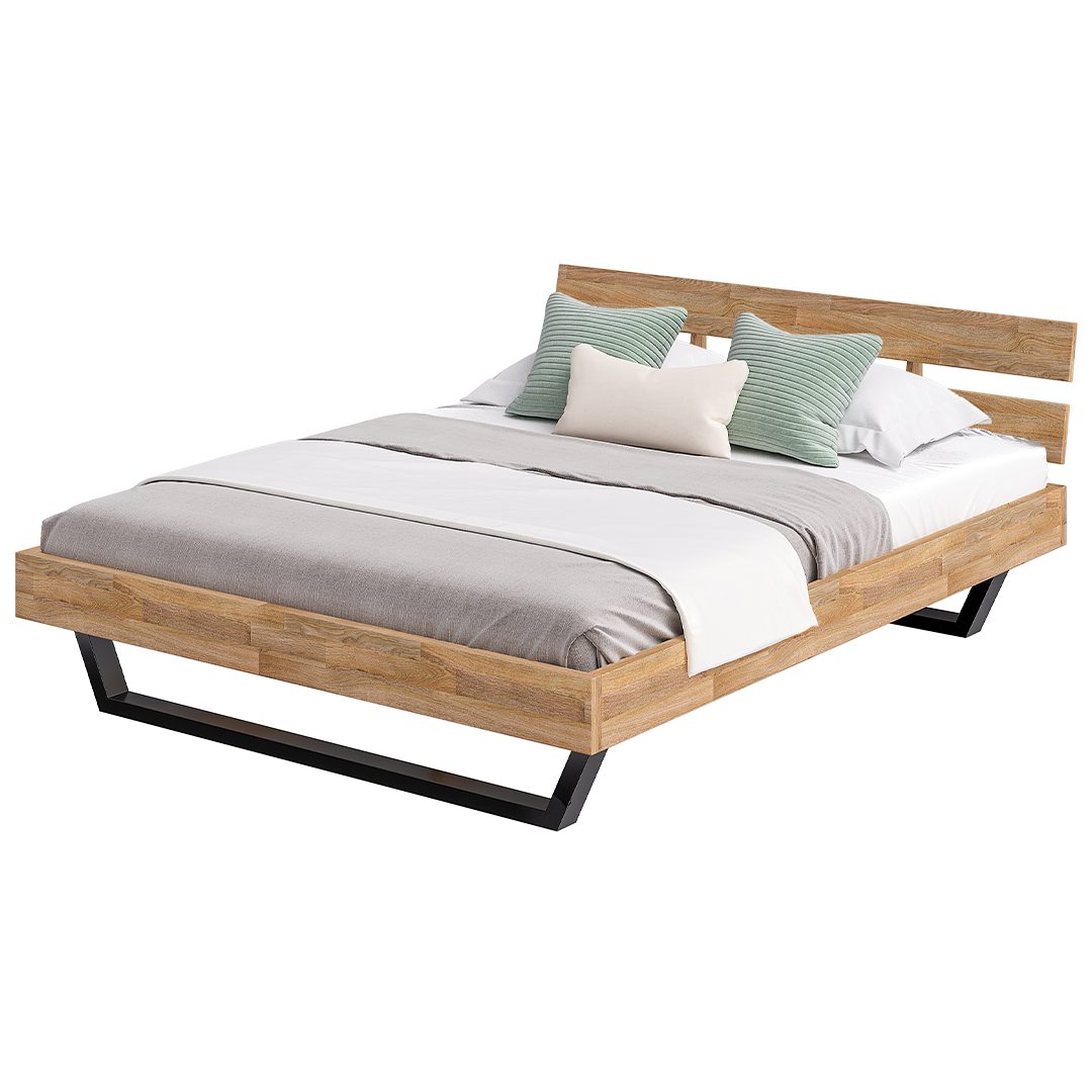 skølm Massivholzbett Alver, natur geölt mit günstig online kaufen