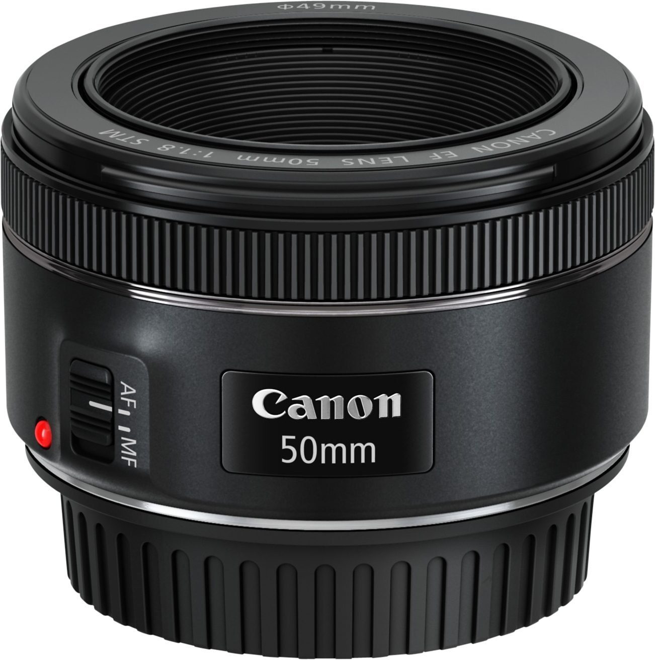 Canon EF 50mm f1.8 STM Objektiv, Brennweite 50mm, Lichtstärke 1:1.8,  Filtergewinde 49mm, Gewicht 0,16 kg
