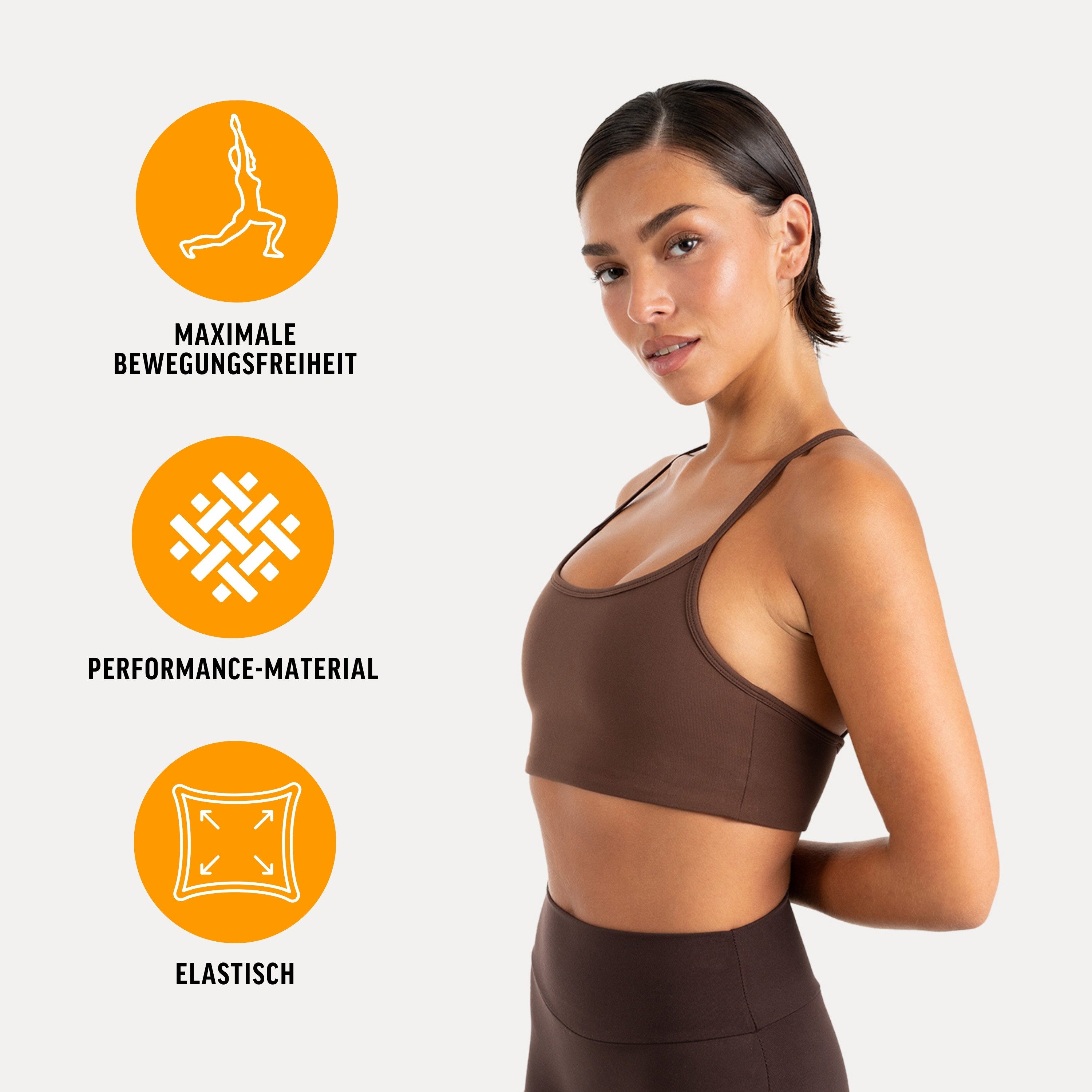 Smilodox Sport-BH Suvi Damen, Bustier, Slim Fit, Fitness Top, Performance Rundhals, Stretch Support, Performance Material, Gym, Yoga – Bild 2 von 5