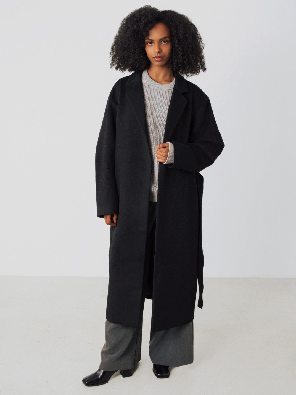 HONEST BASICS Wollmantel aus recycelter Wolle