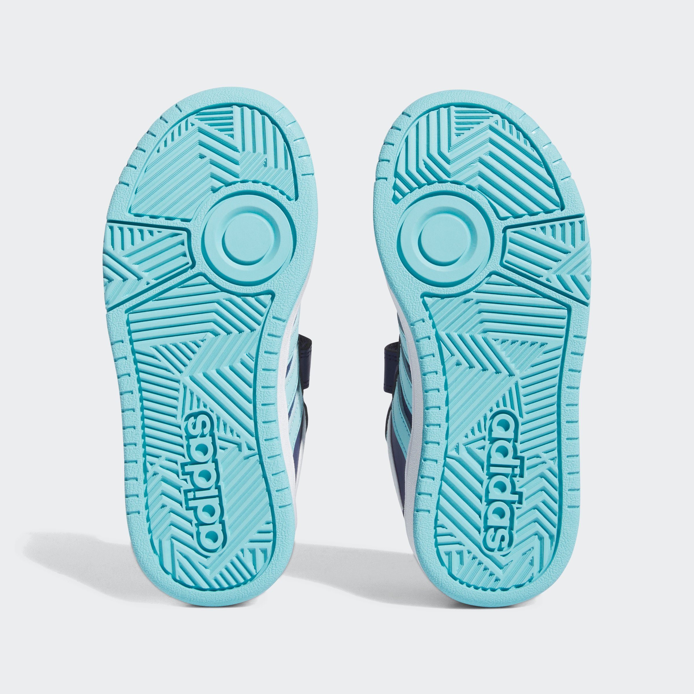 Sportswear / Aqua Blue Sneaker HOOPS Cloud White Light / adidas Dark