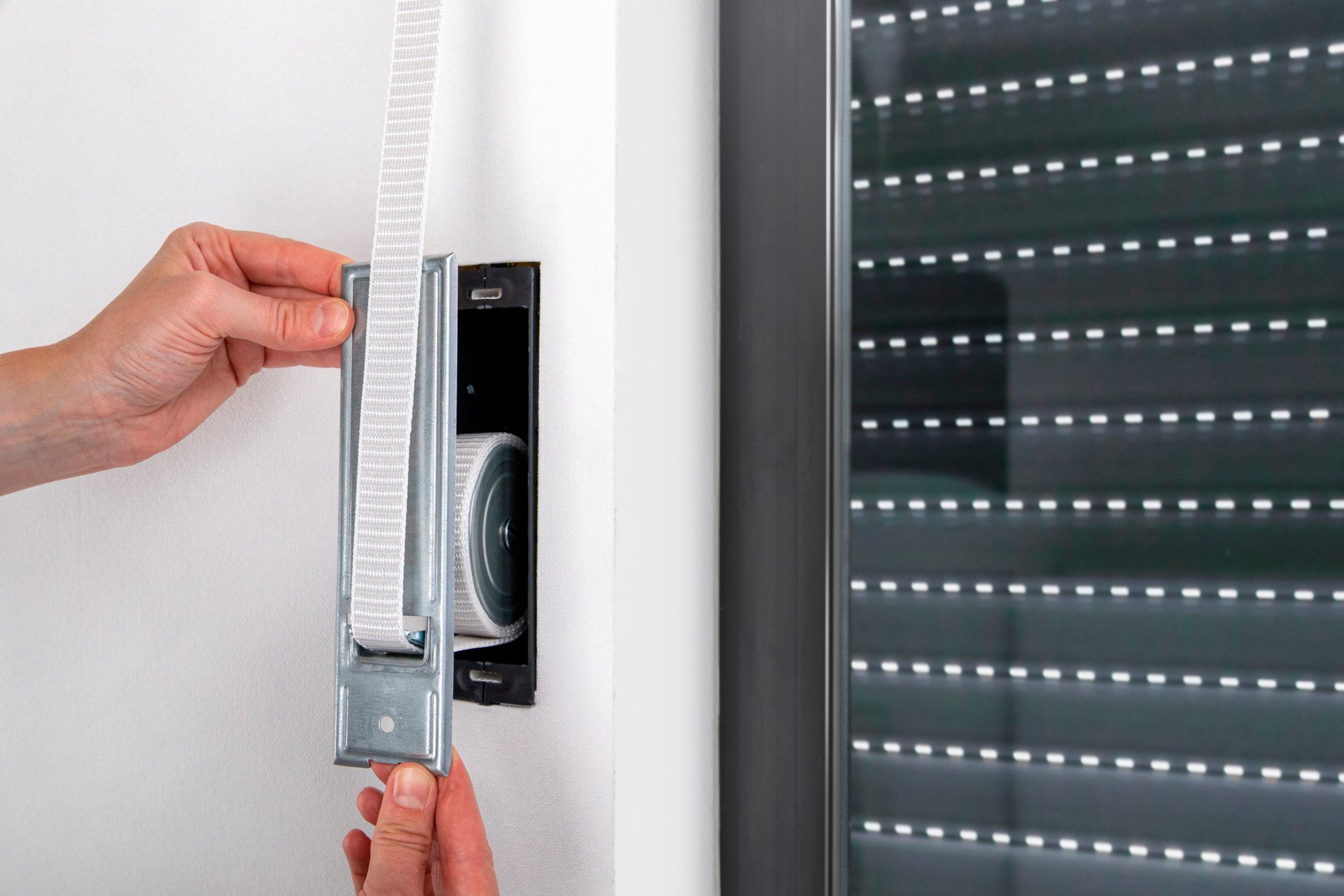 SCHELLENBERG Einlass-Gurtwickler für das Rollladensystem Maxi, Lochabstand 16 cm, Unterputz-Montage, Gurtbreite 23 mm, Set, 3-tlg., für Rollladengurte mit 23 mm Breite