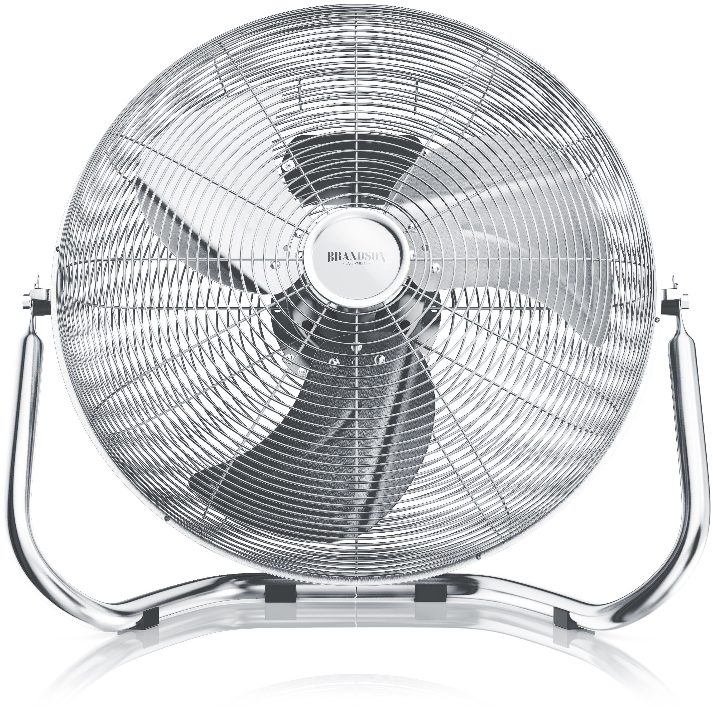 Brandson Windmaschine Chrom Bodenventilator im Retro günstig online kaufen