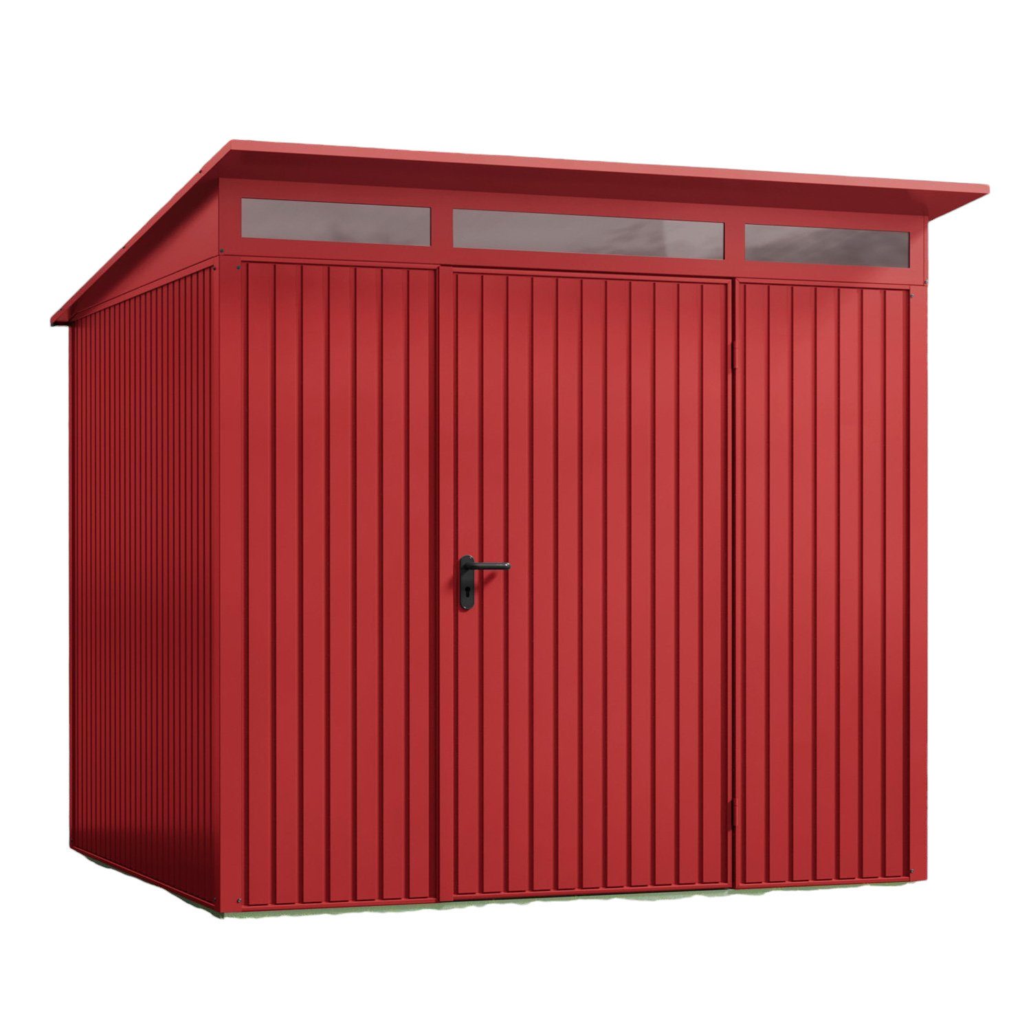 Hörmann Ecostar Gerätehaus Metall-Gerätehaus Trend mit Pultdach Typ 2, 1-flüglige Tür