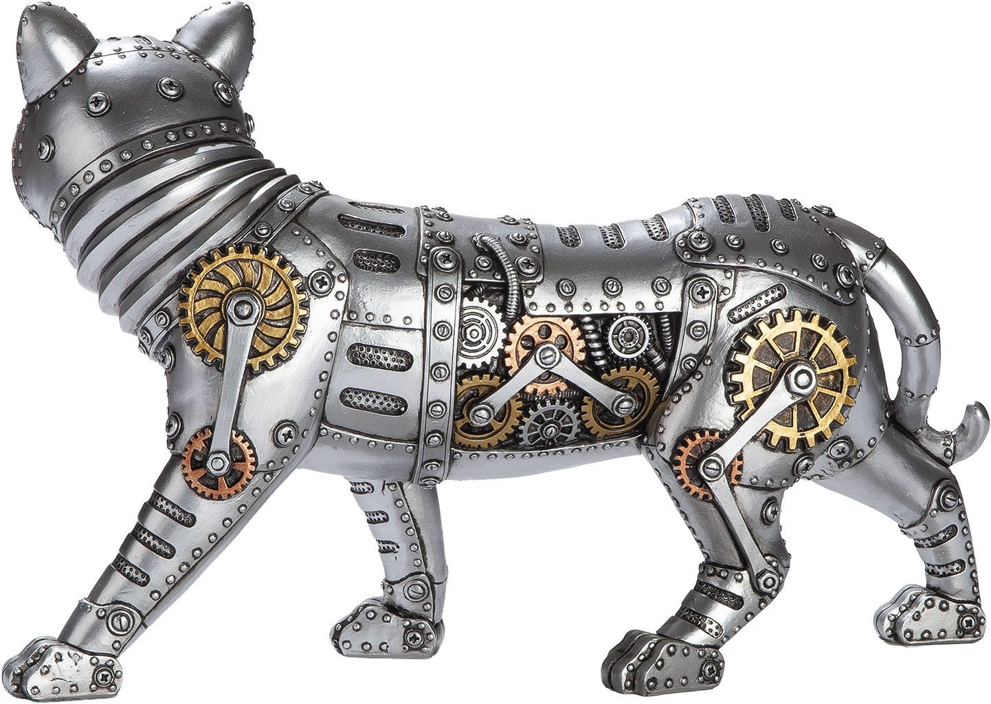 GILDE Skulptur Figur Katze Steampunk Katze