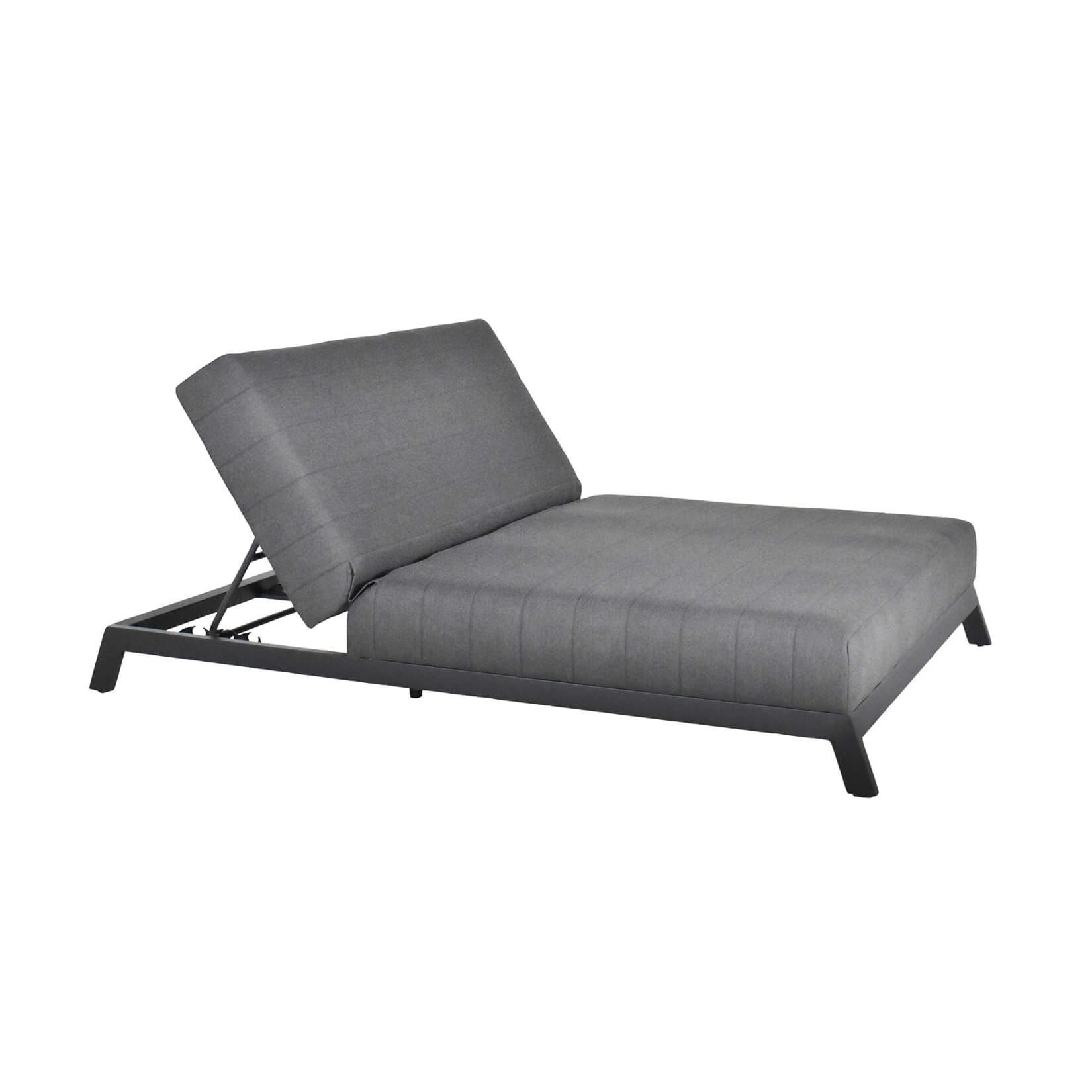 HOME DELUXE Gartenliege Sonnenliege VALENCIA - 203 x 144 x 38 cm, verstellbare Rückenlehne, Doppelliege für den Außenbereich