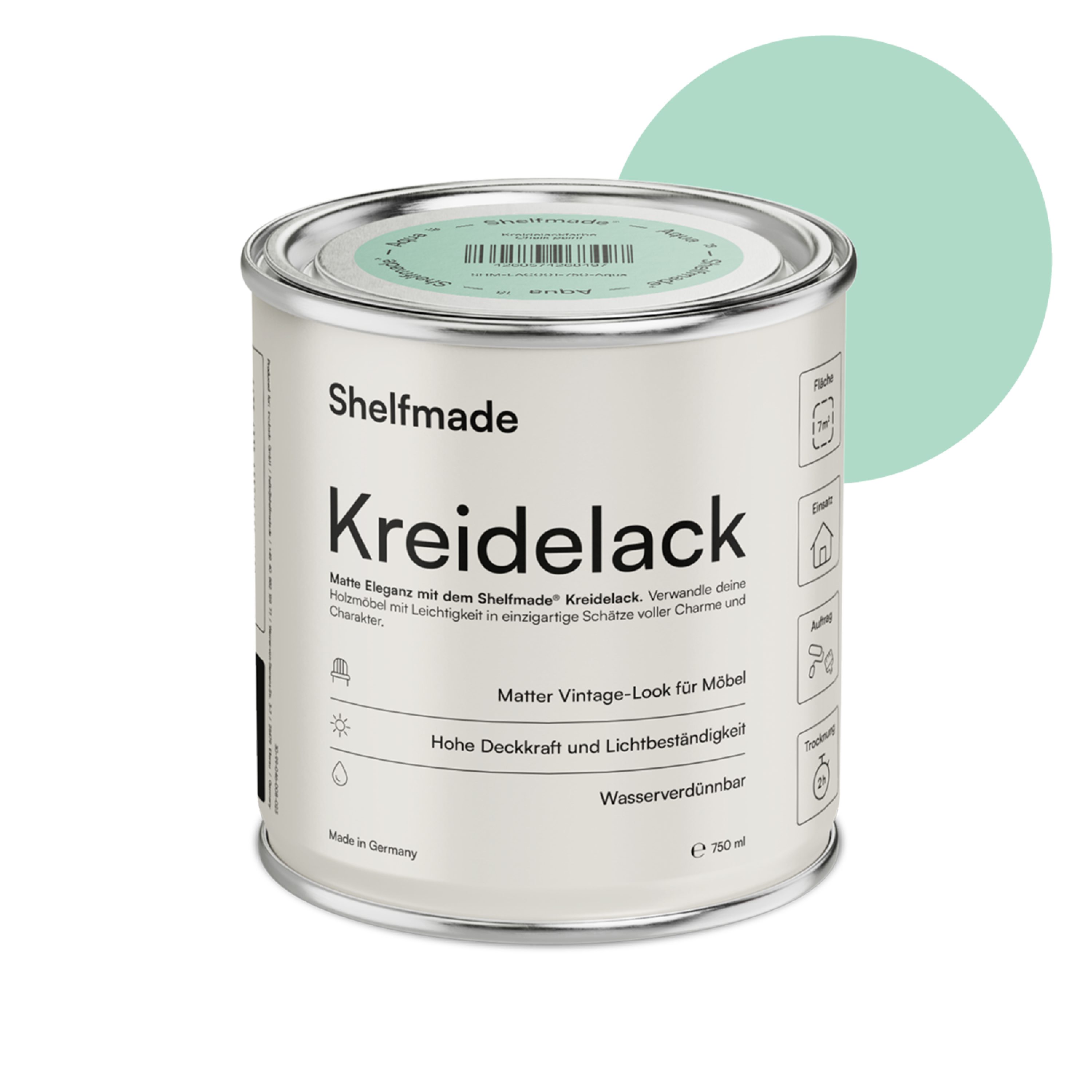 shelfmade Kreidefarbe Kreidefarbe Möbel Shabby Chic Holzlack DIY - Chalk Paint matter Look
