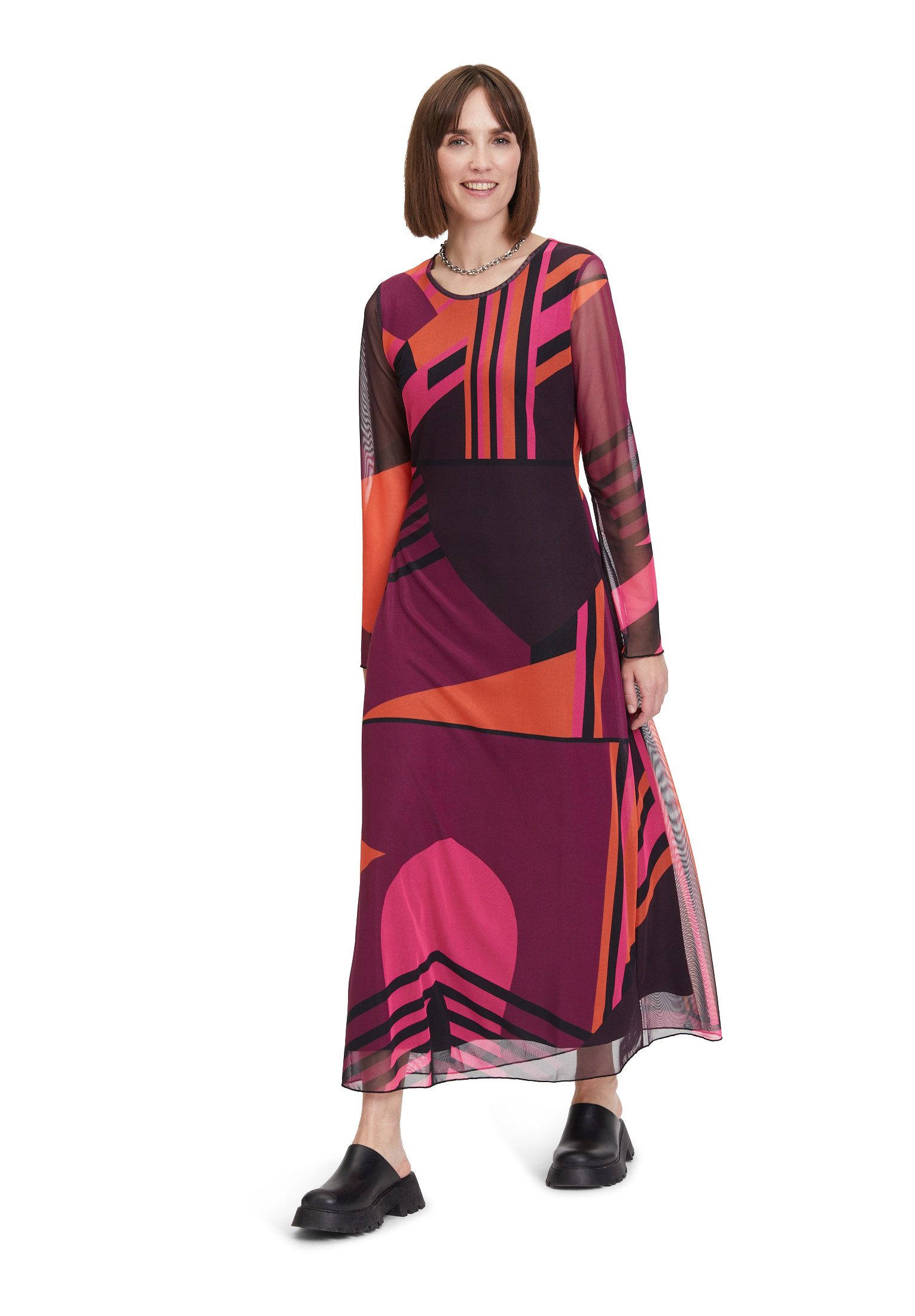 Cartoon Druckkleid Cartoon Casual-Kleid langarm Design