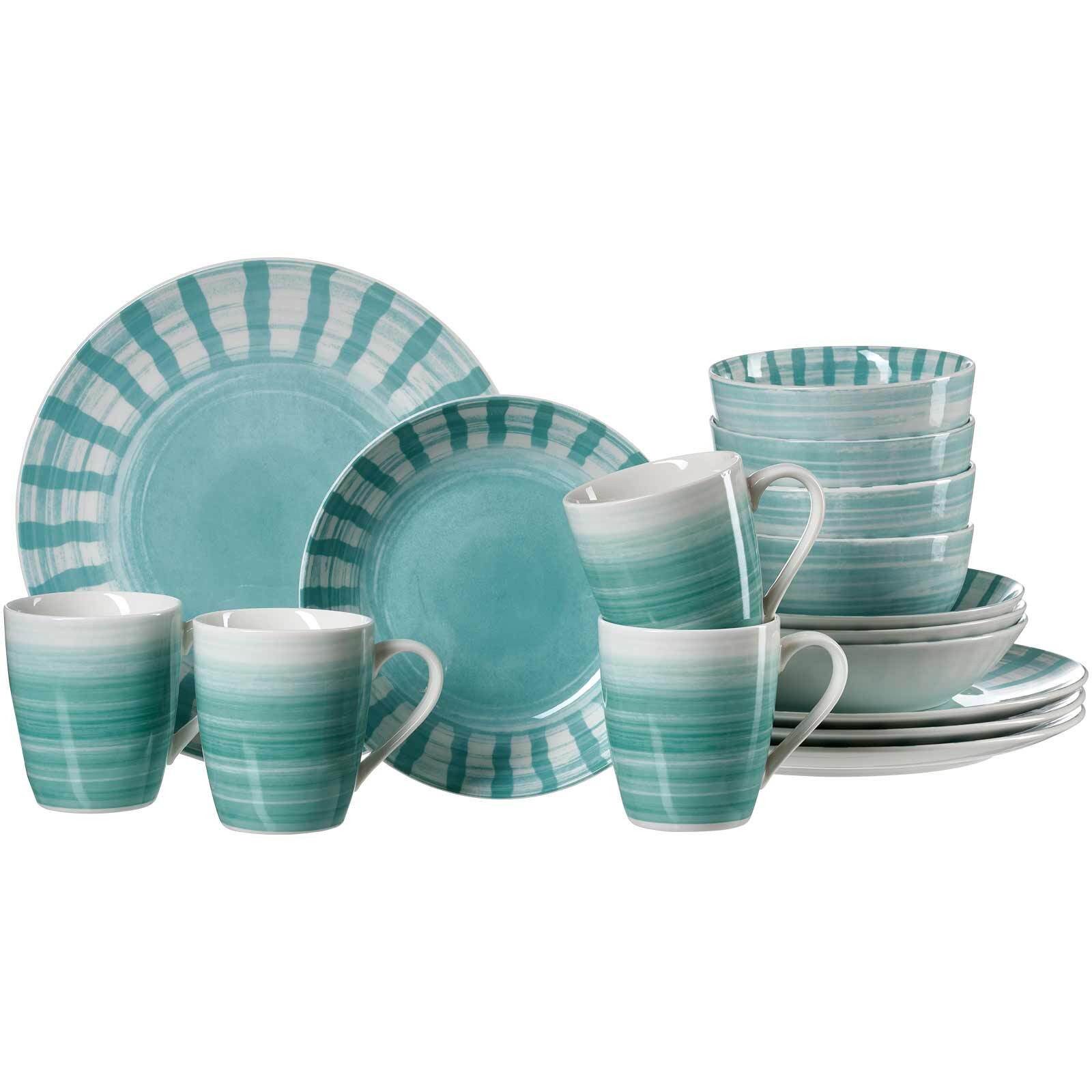 Ritzenhoff & Breker Kombiservice Sole Mio Kombiservice 16er Set (16-tlg), 4 Personen, Porzellan