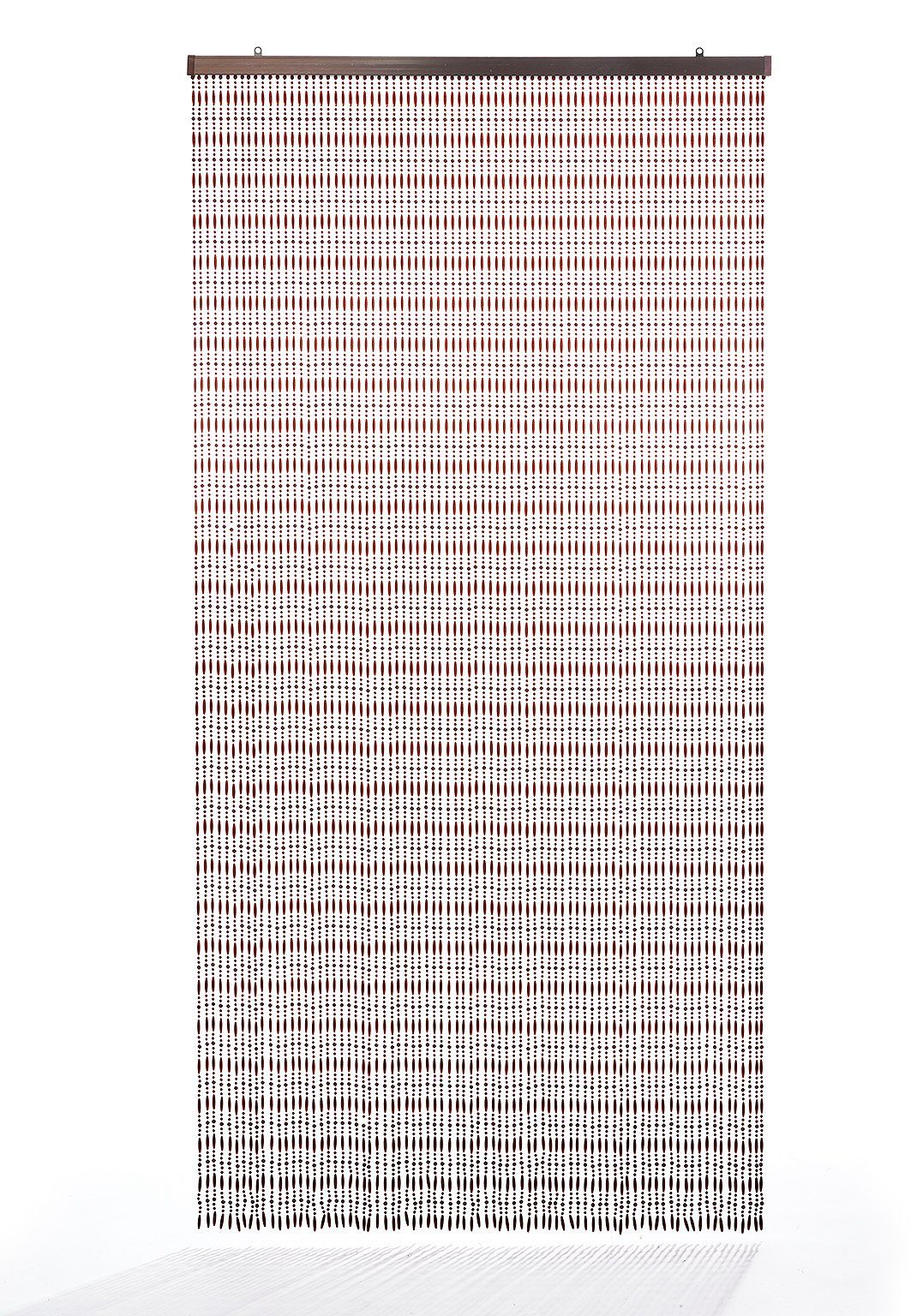 Kobolo Türvorhang Türgardine Raumteiler AMBER Kunststoff braun 80 Stränge 100x210 cm (1 St), Ösen