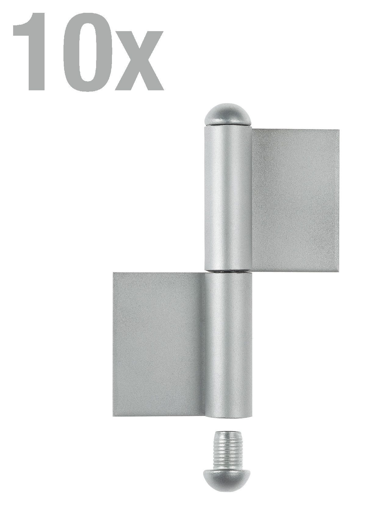 Alberts Zaunriegel Alberts 858254 Konstruktionsband, Typ KO4, Stahl, Höhe 180 mm, Durchme, Alberts 10x Konstruktionsband KO4, zweiteilig, Stahl roh