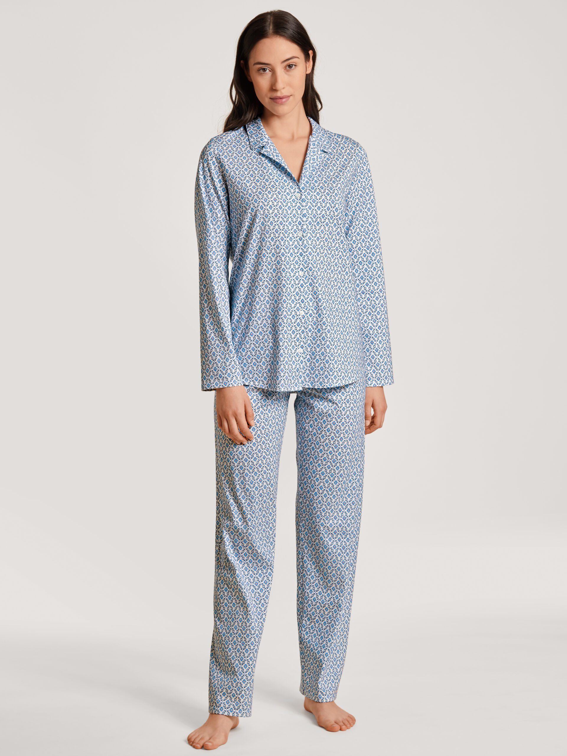 CALIDA Pyjama blue Damenpyjama 40496 Calida 1 1 Stück, Stück) tlg., azurit (1