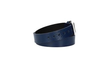 kiddybelts Ledergürtel Ledergürtel Kids 25mm in Blau, Marine mit Schließe in Silber (KB10-490) sehr weiches Vollrindleder