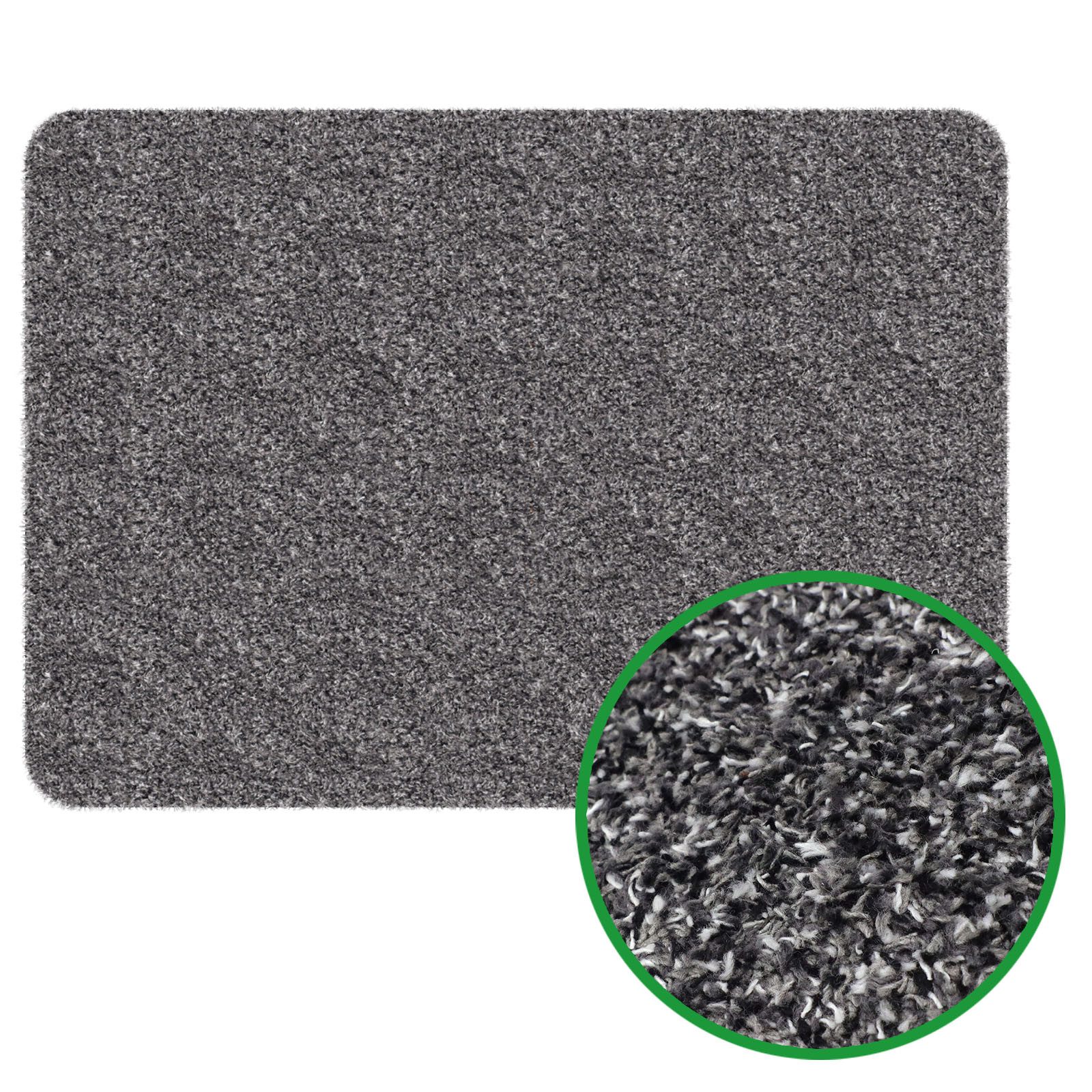 Nova Forma Fußmatte Schmutzfangmatte DEAN aus Baumwolle - waschbar, Saugfähige Fußmatte mit Vinylrücken in verschiedenen Farben & Größen
