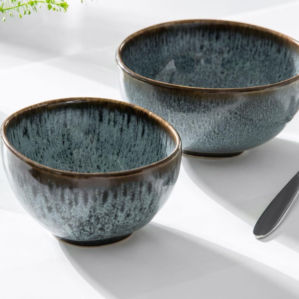 like. by Villeroy & Boch Schale Lave Suppenbol ø 12,8 cm 4er Set, Steingut, (4 Schalen, 4-tlg)
