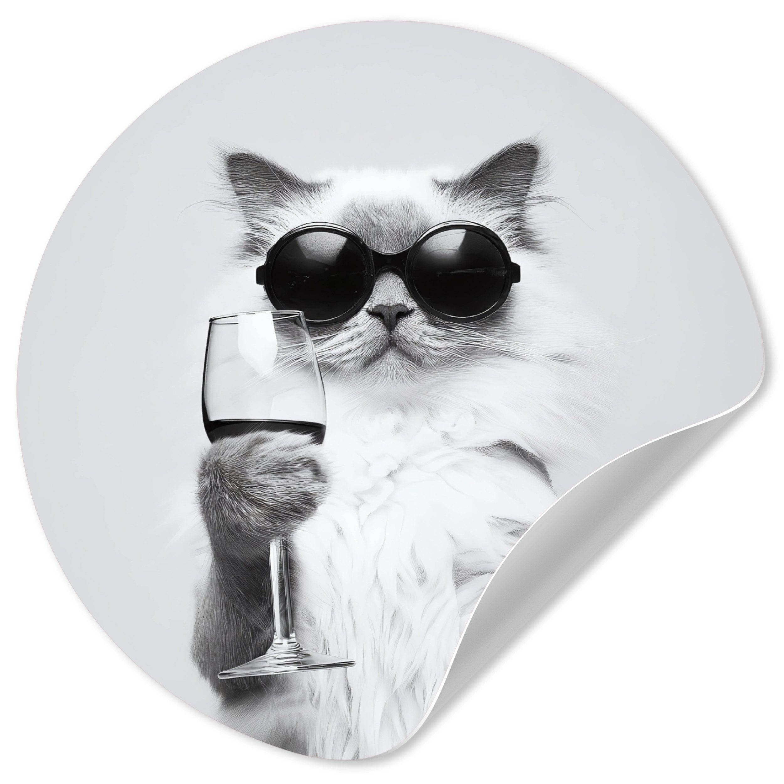 MuchoWow Wandsticker Katze - Sonnenbrille - günstig online kaufen