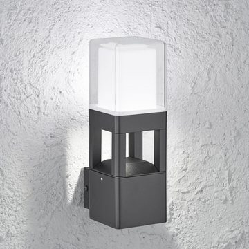 WOFI Außen-Wandleuchte, LED-Leuchtmittel fest verbaut, Warmweiß, LED Wandleuchte Aussen Fassadenleuchte Außen LED Wandlampe