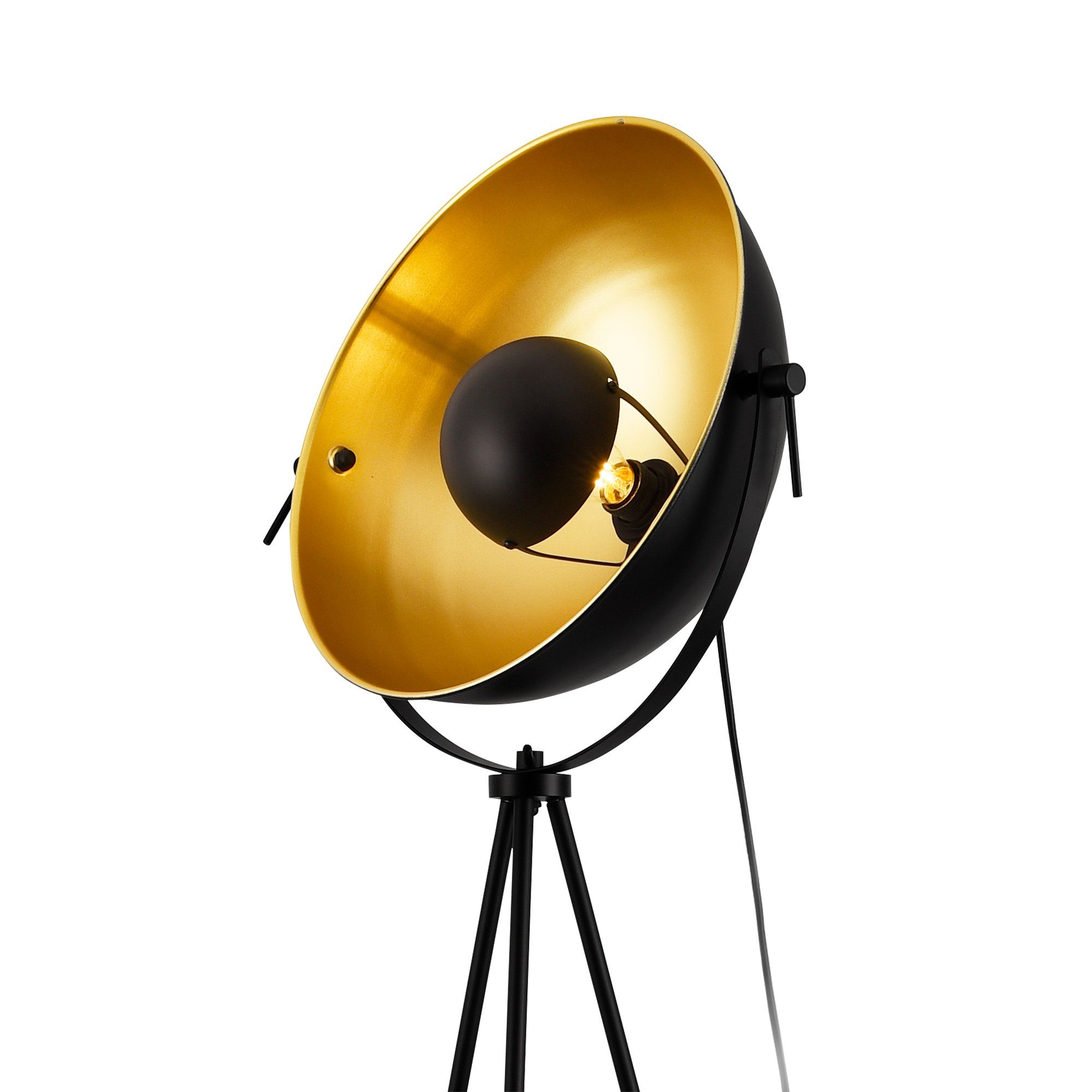lux.pro Stehlampe, ohne Leuchtmittel, Stehlampe, »Angers« Stehleuchte Design Scheinwerfer Schwarz