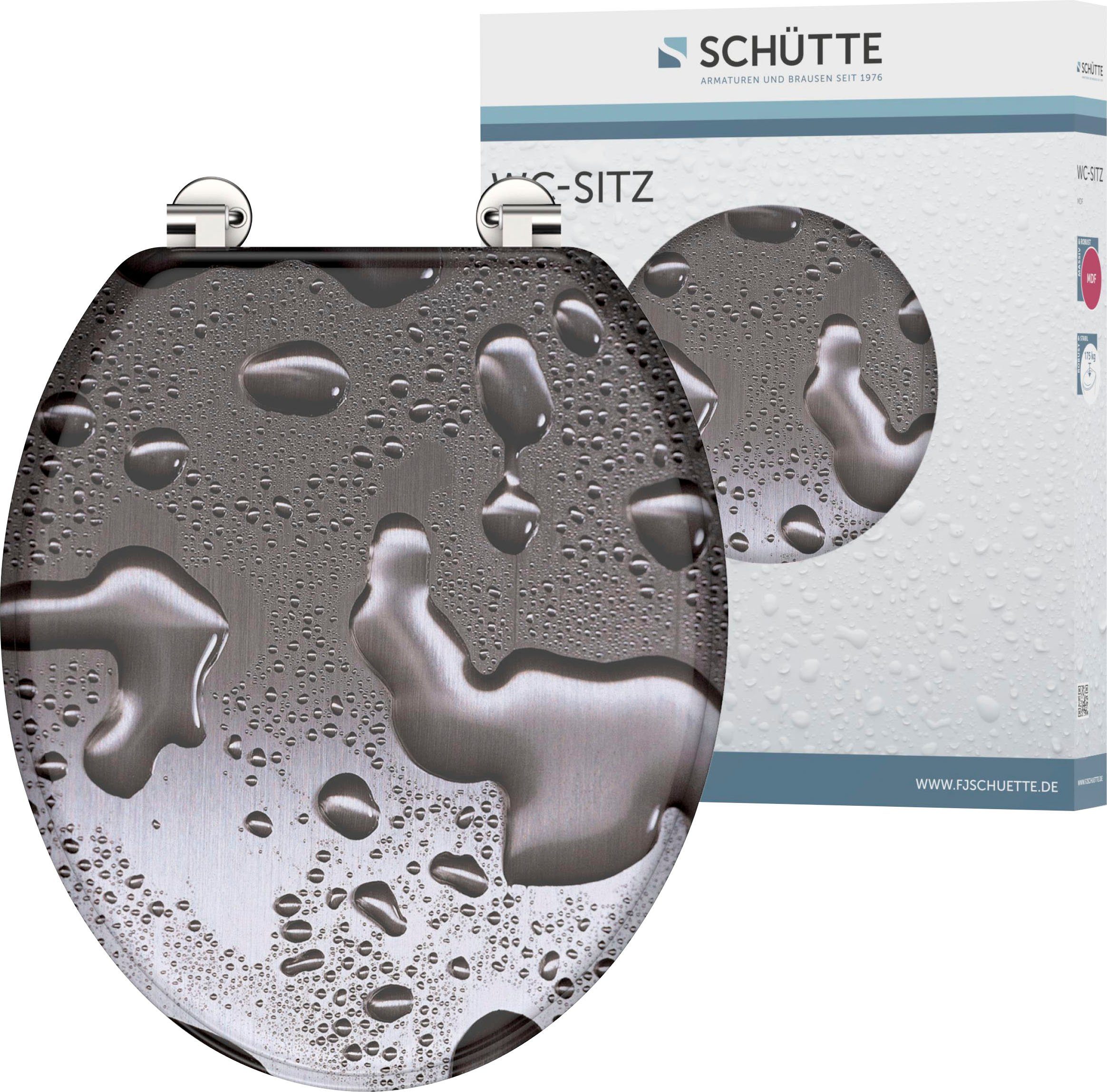 Schütte WC-Sitz Grey Steel, MDF-Holzkern günstig online kaufen