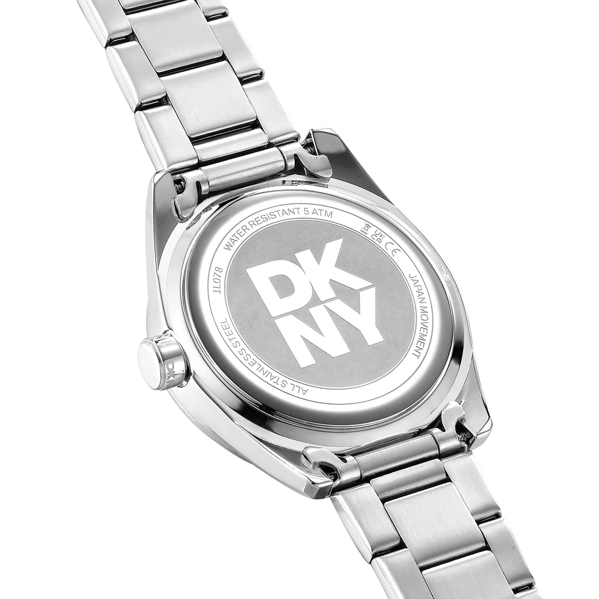 DKNY Quarzuhr Chambers Multi Glitz DK1L078M0015, Armbanduhr, Damenuhr, Edelstahlarmband, analog, Tag