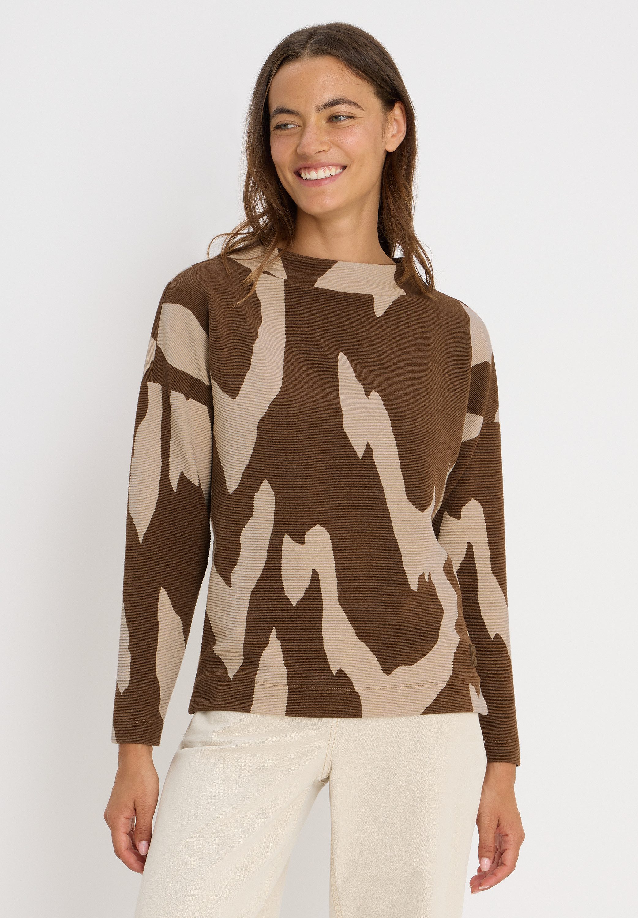 CECIL Langarmshirt aus strecthigem Viskosematerial