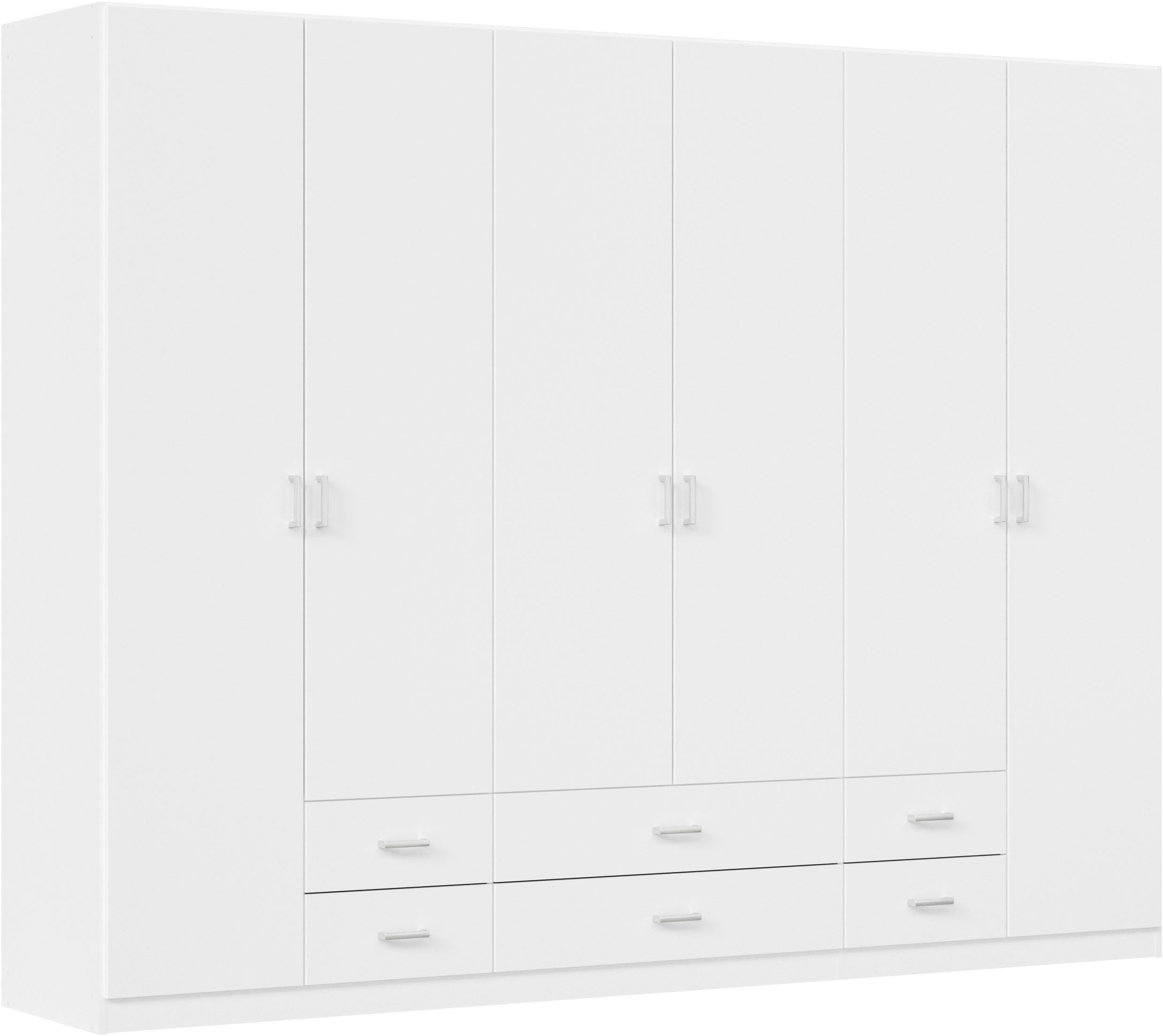 rauch Drehtürenschrank Kleiderschrank Garderobe GAMMA Breiten 91/136/181/226/271/315/360 cm (in 3 Ausstattungen BASIC/CLASSIC/PREMIUM (inkl. SOFT-CLOSE-Funktion) mit Schubladen, verschiedene Griff-Varianten TOPSELLER MADE IN GERMANY