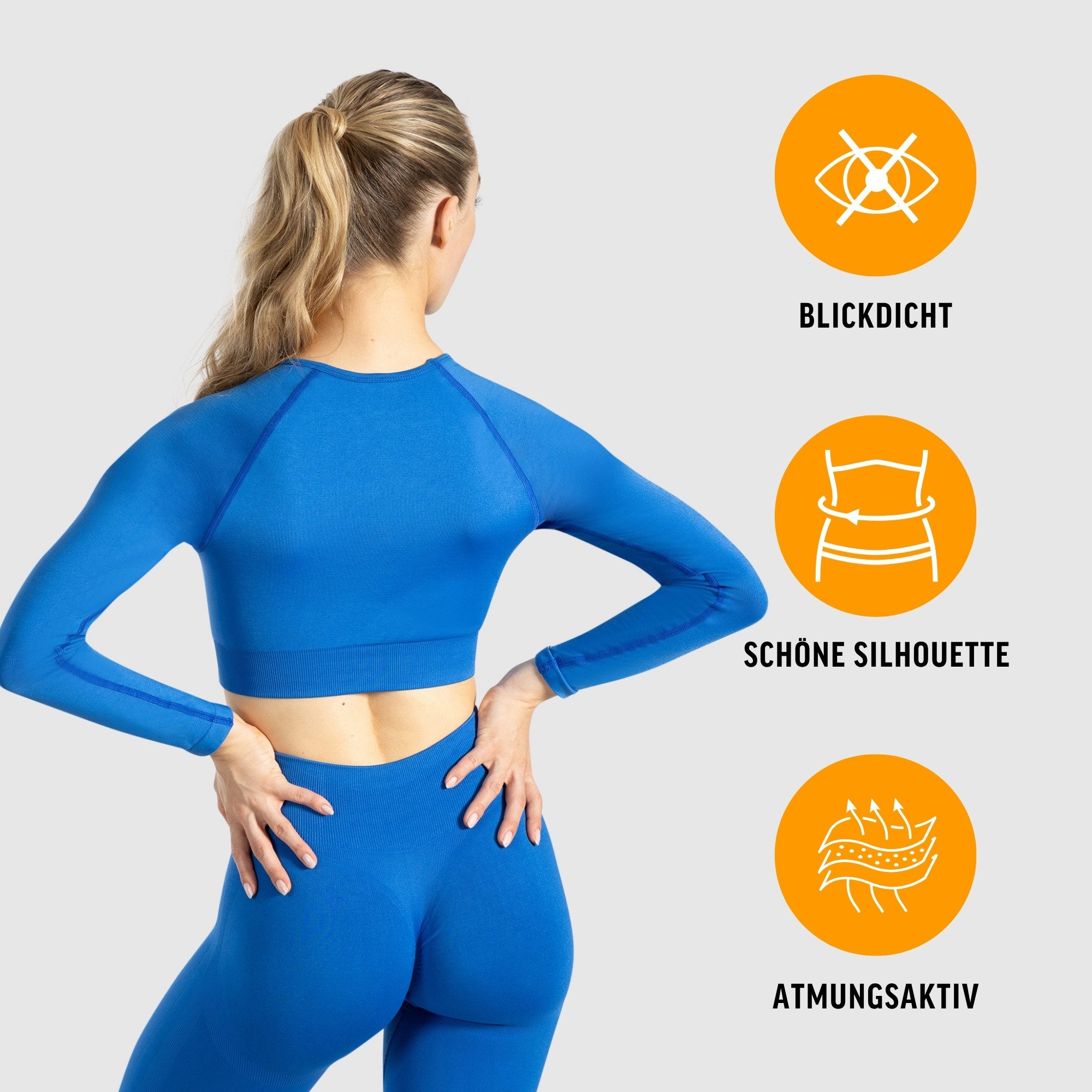 Smilodox Longsleeve Maysa, Crop Shirt Langarmshirt Shaped Fit Gym, Yoga & A günstig online kaufen
