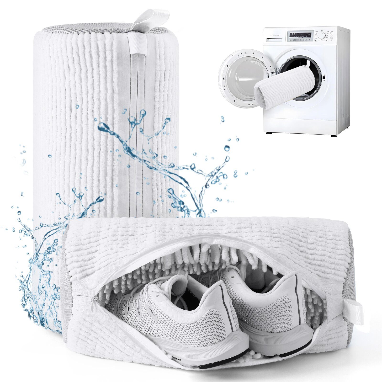 Elegear Wäschenetz Schuhwaschbeutel Waschmaschine, Schuhe Waschbeutel Rundum-Reinigung,(1-St), Wäschesack für Schuhe, Verstecktem Reißverschluss Wiederverwendbarer