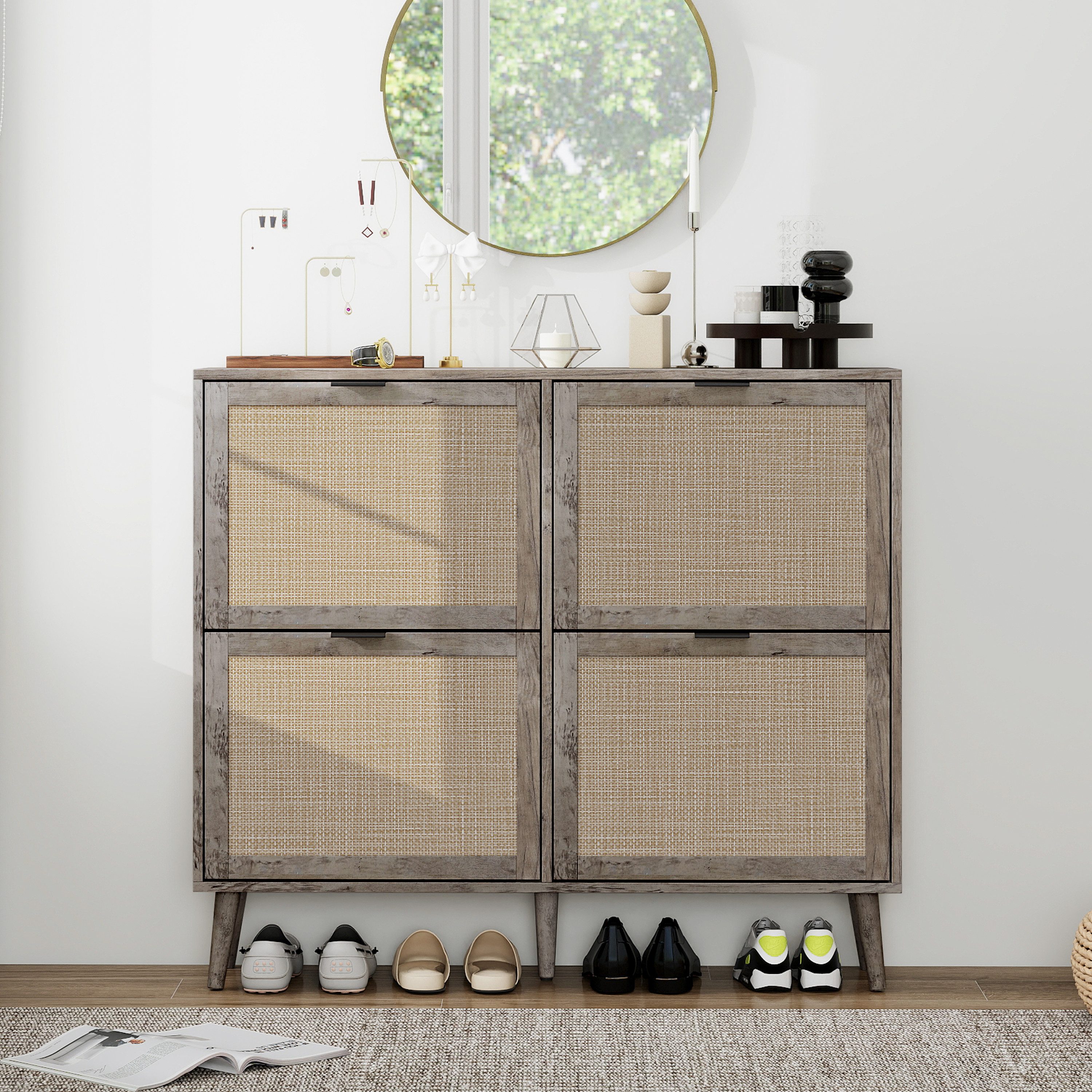 MilestoneHOMELIFE Schuhschrank mit 4 Türen und günstig online kaufen