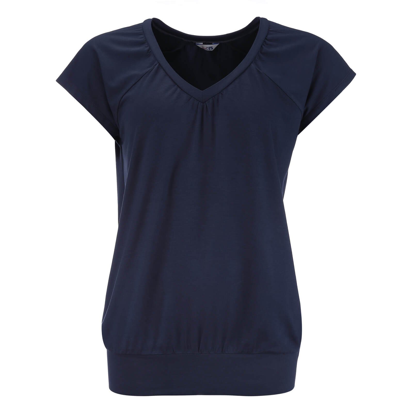 modAS T-Shirt 40110 Damen Kurzarmshirt Basic mit V-Ausschnitt und breitem S günstig online kaufen