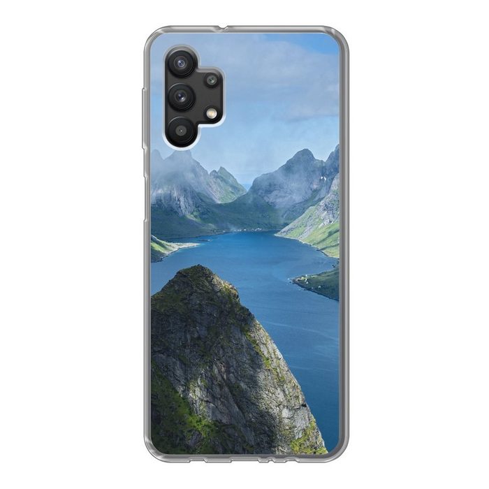 MuchoWow Handyhülle Blick über die Fjorde in Norwegen Handyhülle Samsung Galaxy A32 5G Smartphone-Bumper Print Handy